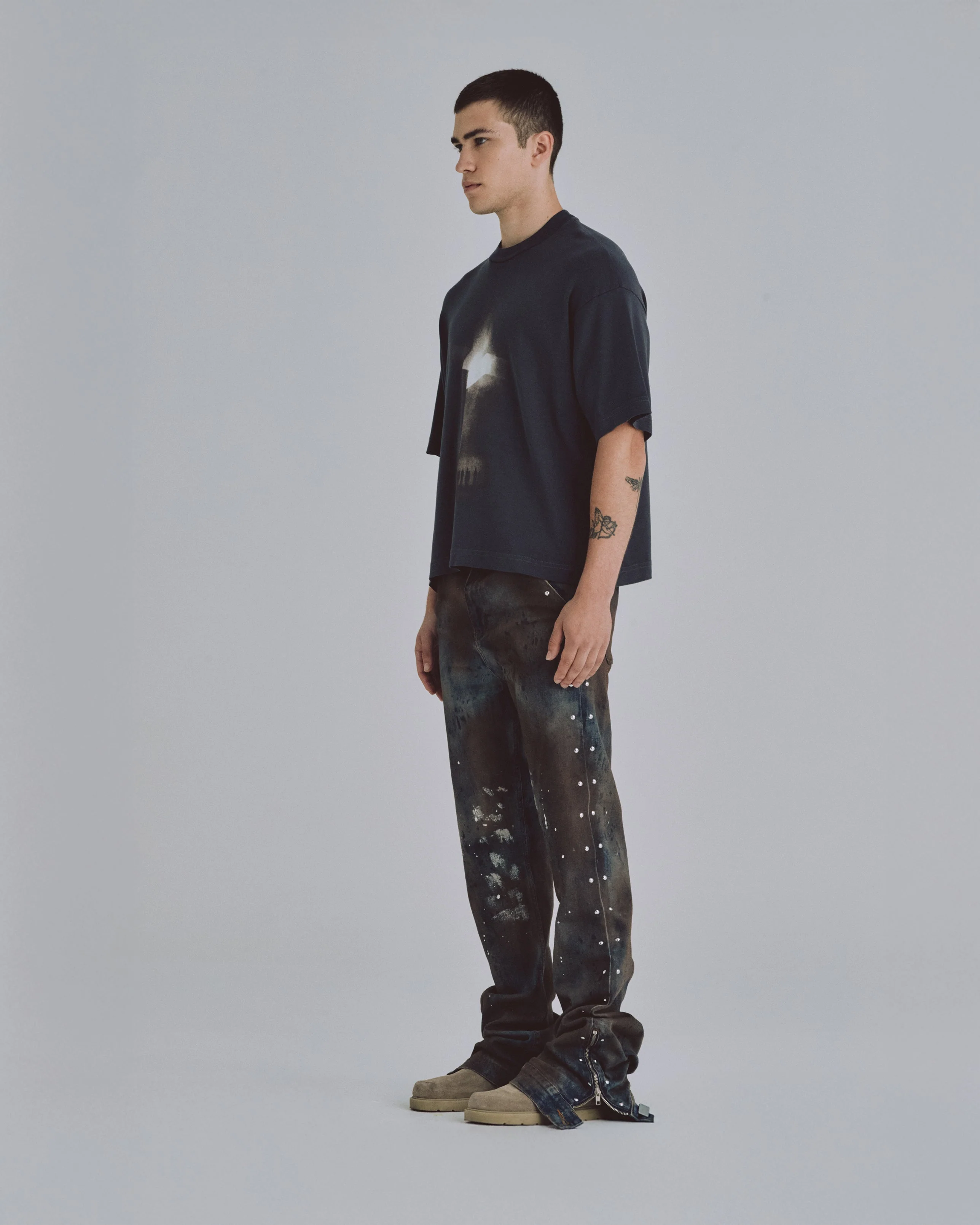 94' Crosslight Boxy Fit Tshirt Vintage Gray - Image 5