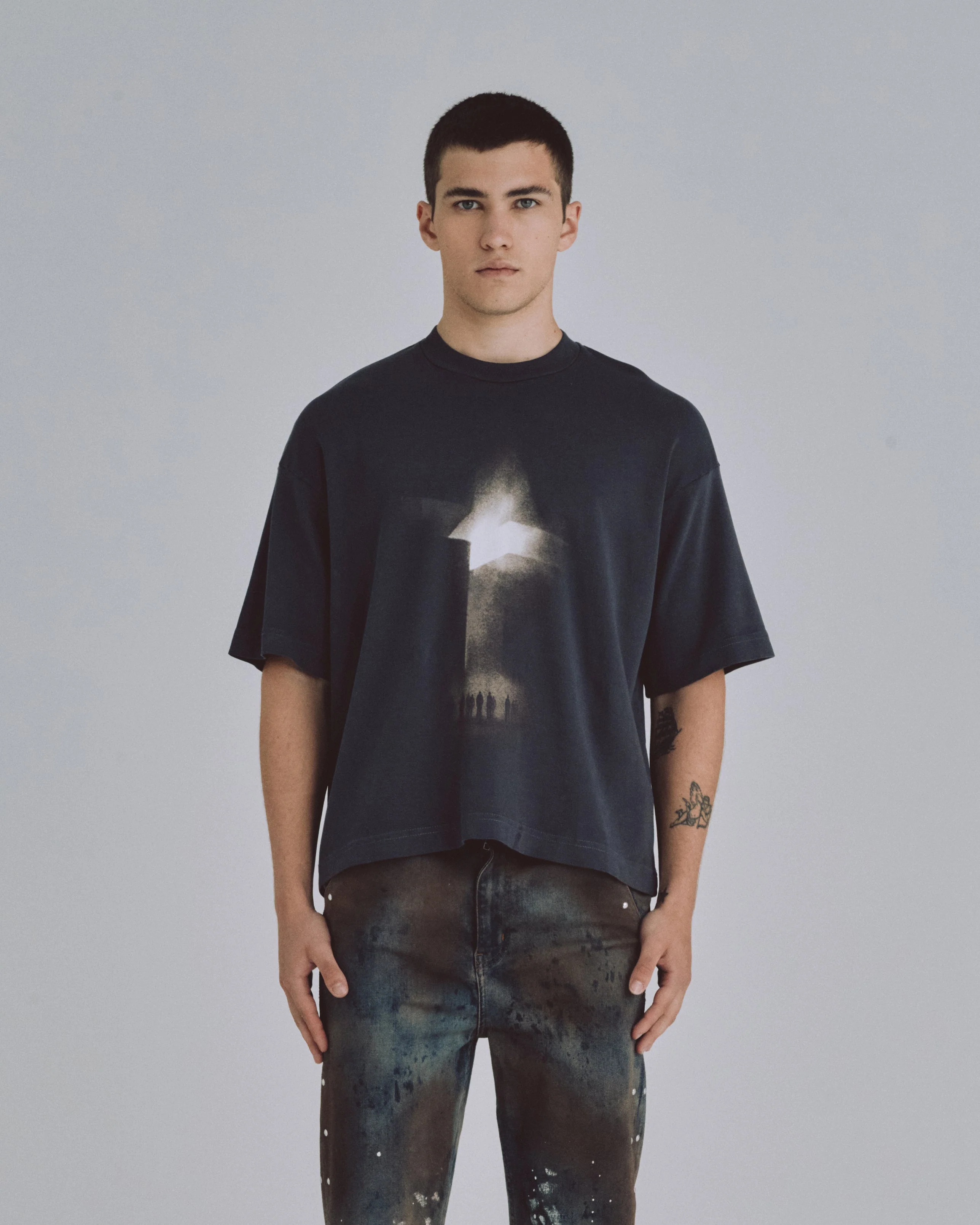 94' Crosslight Boxy Fit Tshirt Vintage Gray - Image 8