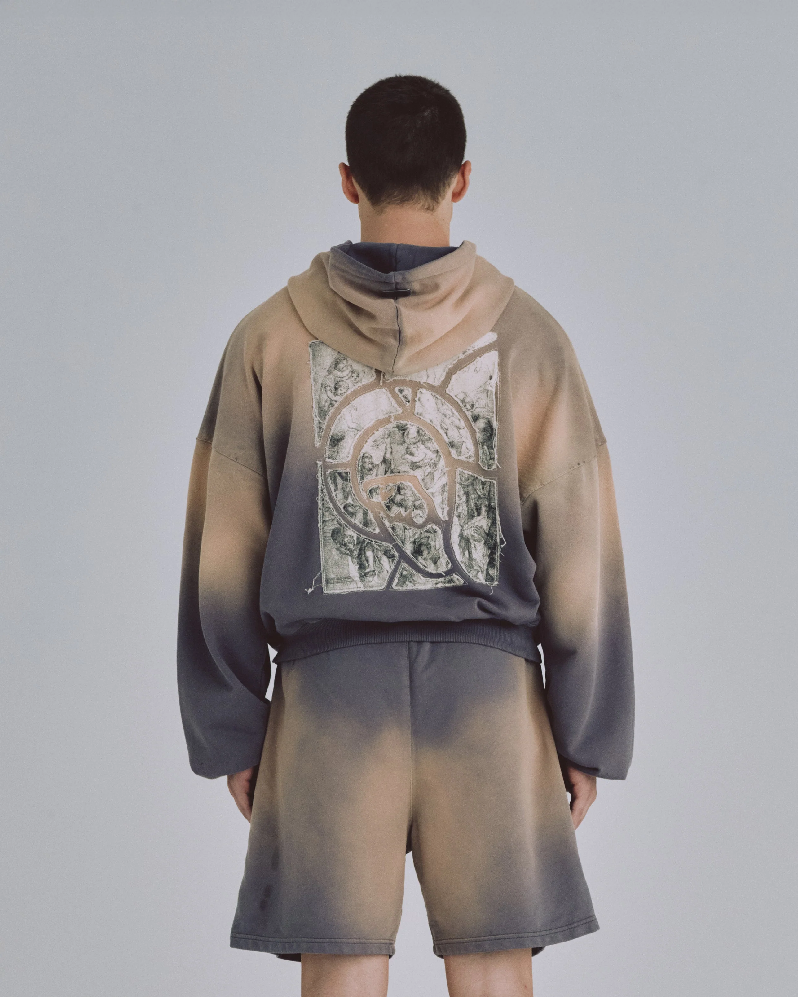 94' Fragments Boxy Fit Hoodie Dirty Brown - Image 7