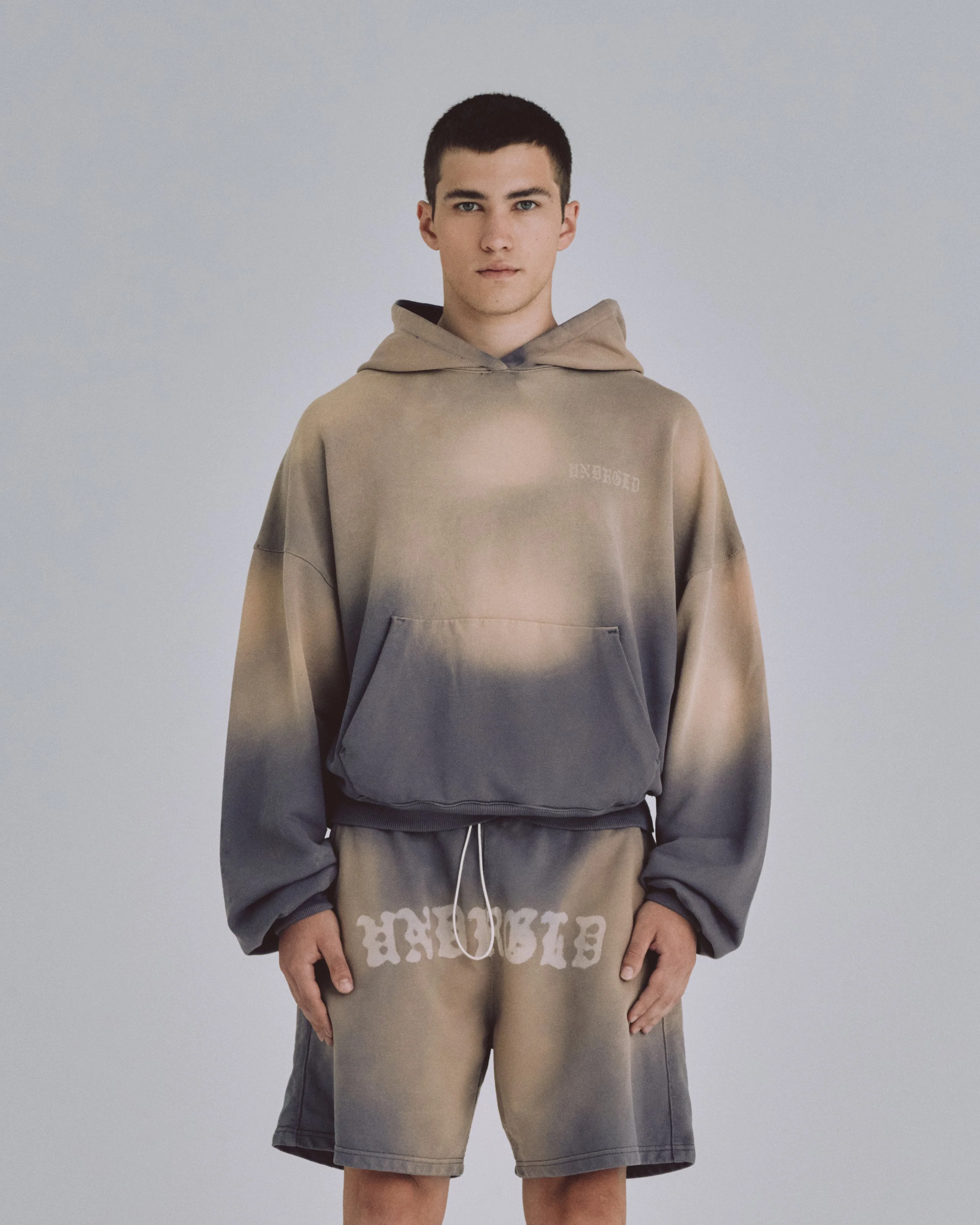 94' Fragments Boxy Fit Hoodie Dirty Brown - Image 8