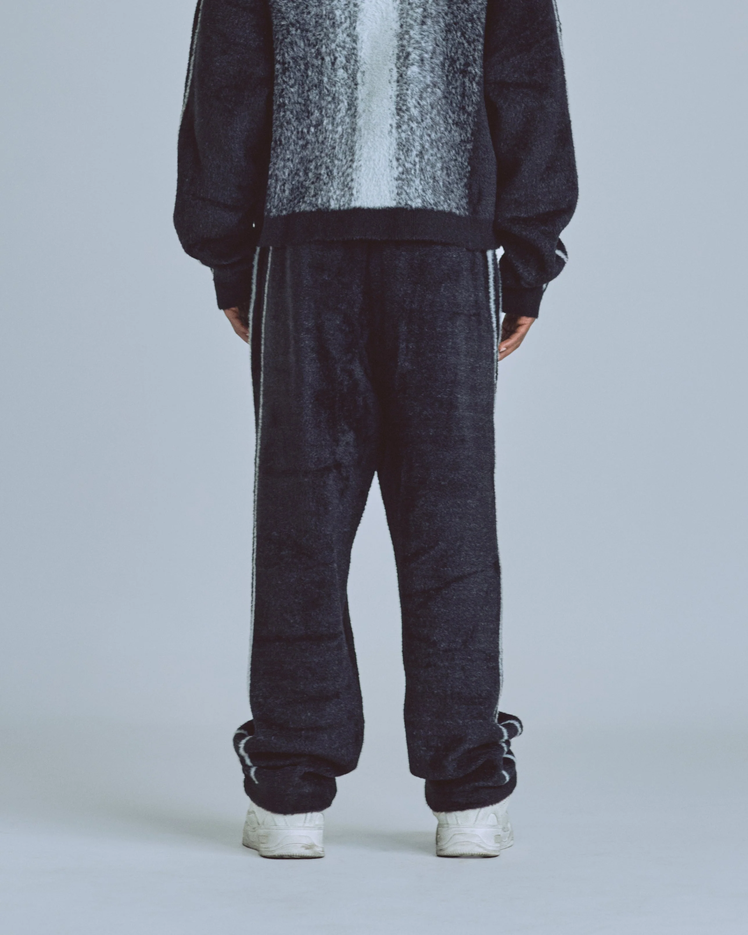 Basics Knit Pants Bone/Black - Image 6