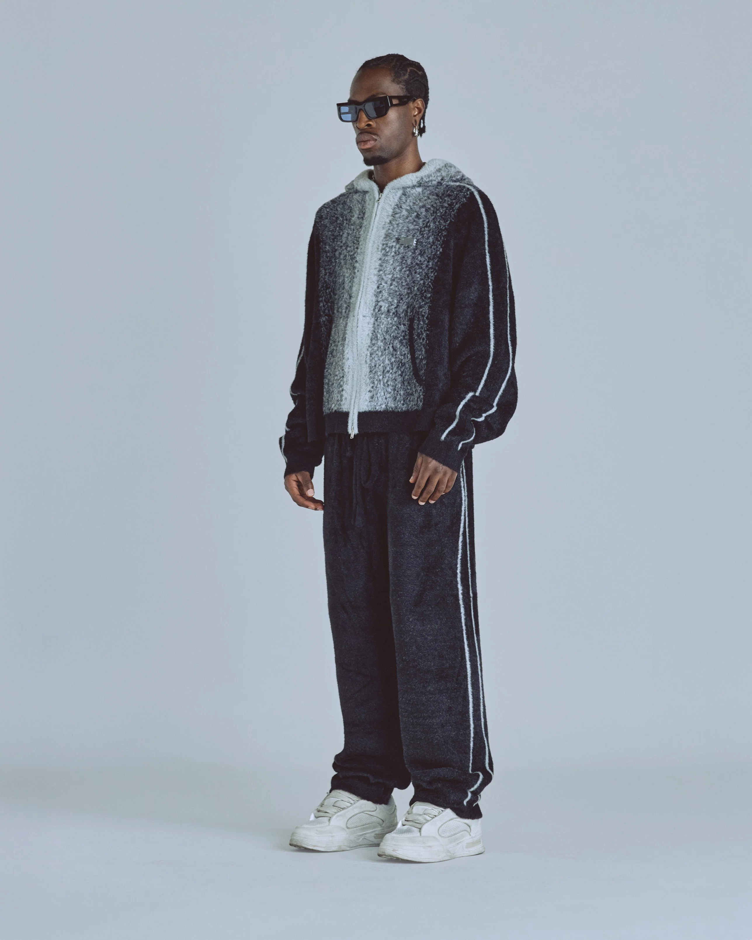 Basics Knit Pants Bone/Black - Image 7
