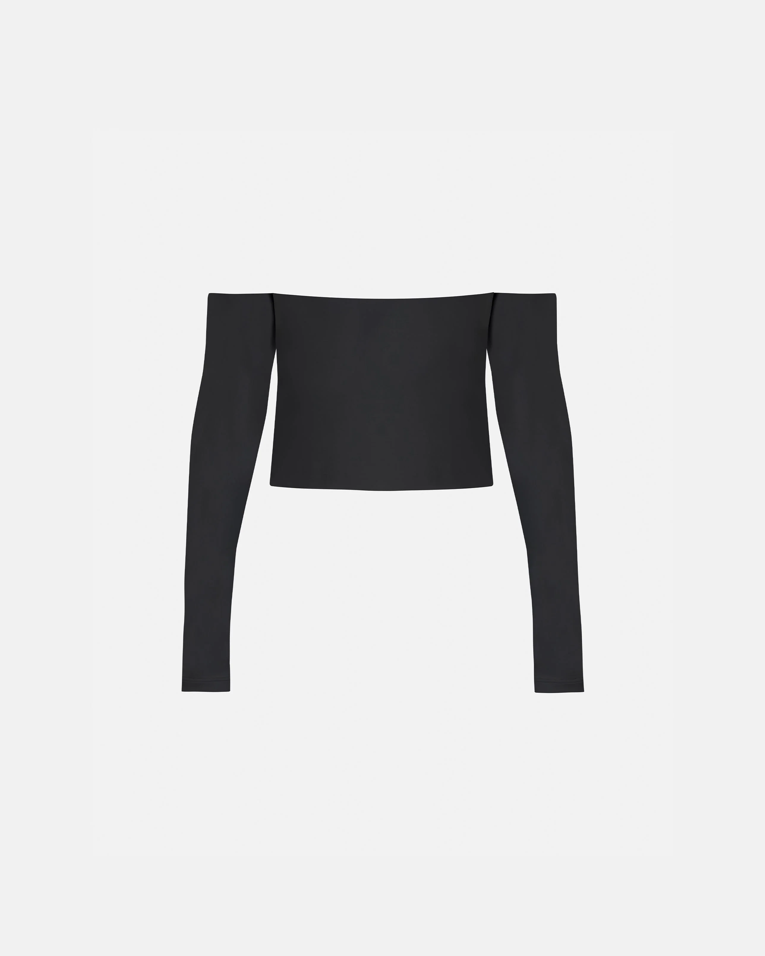 Basics Off Shoulder Long Sleeve Top Black - Image 3