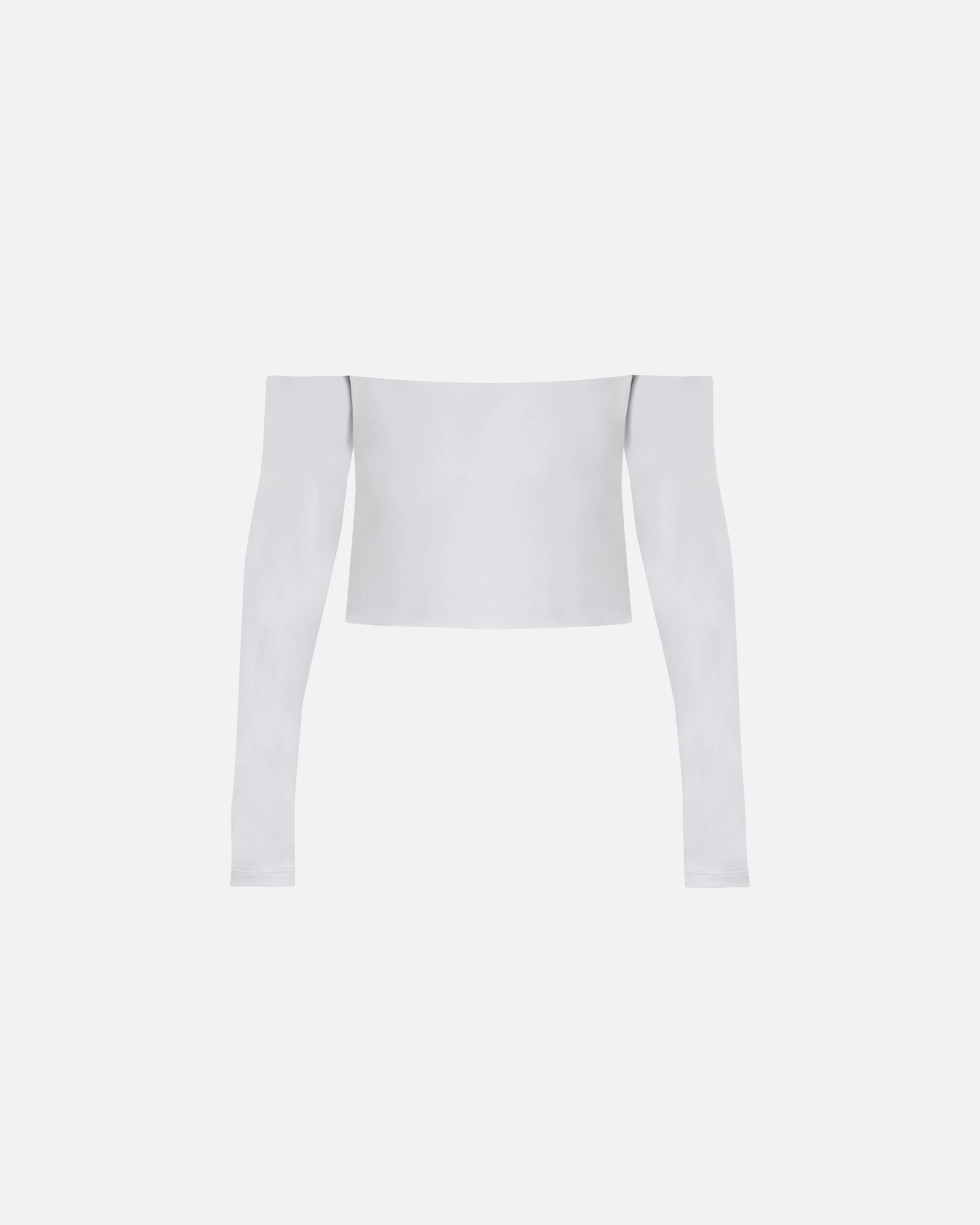 Basics Off Shoulder Long Sleeve Top White - Image 3
