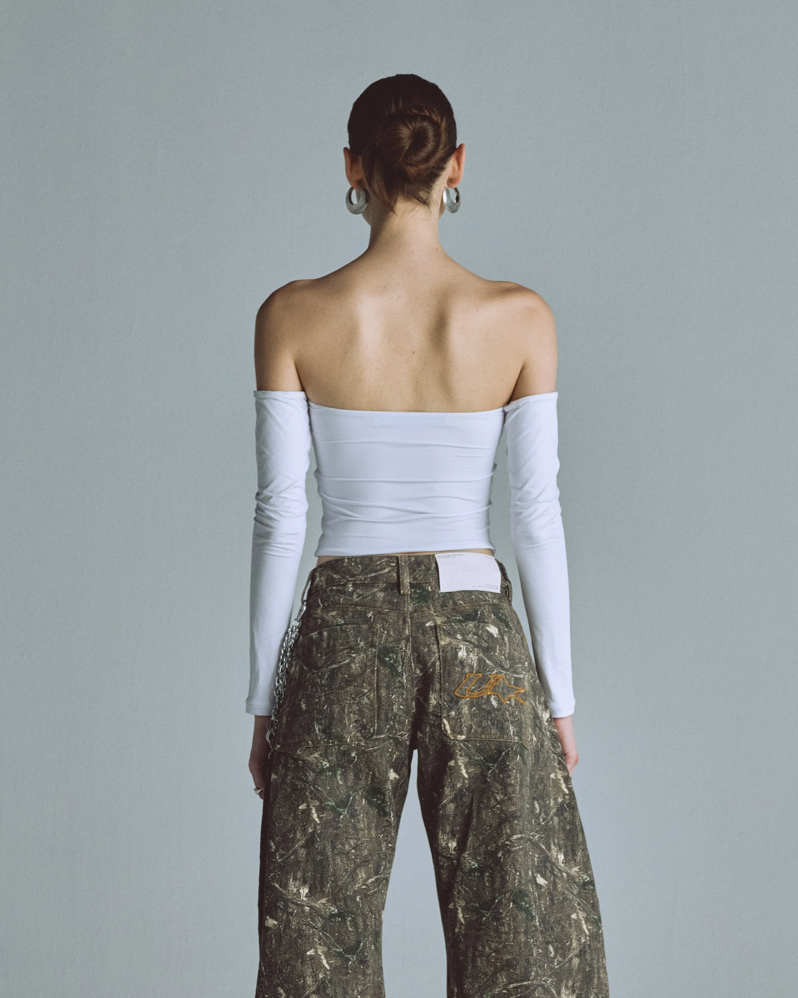 Basics Off Shoulder Long Sleeve Top White - Image 5