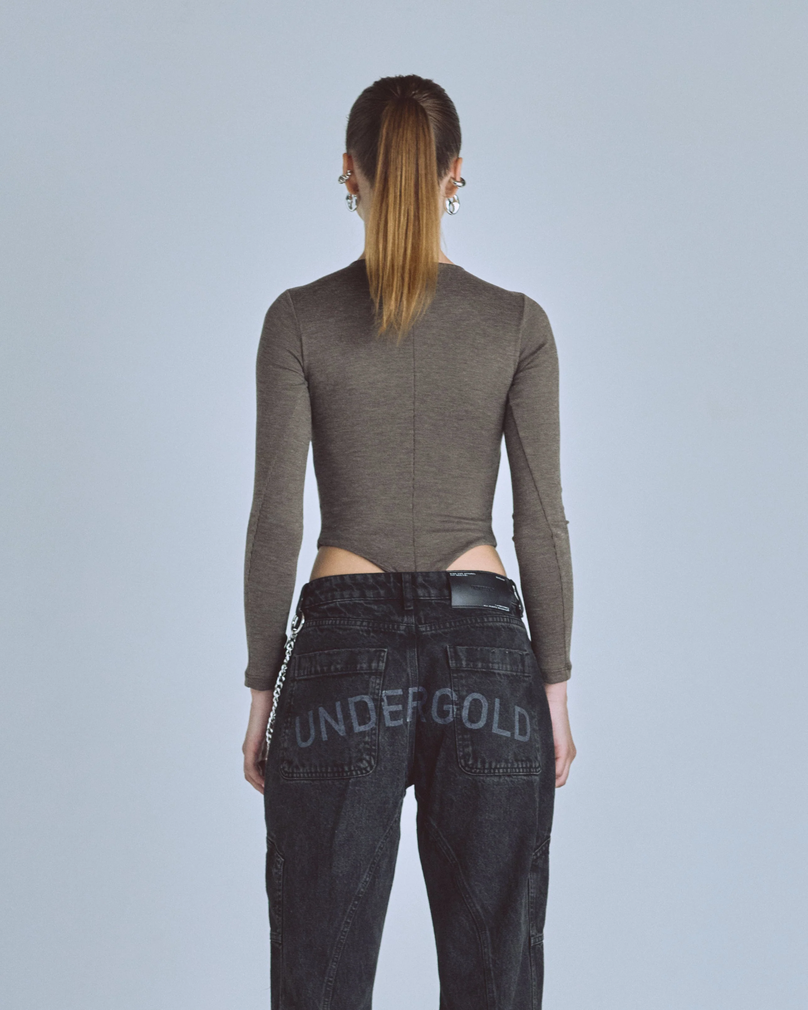 Basics Oval Braided Bodysuit Brown - Image 7
