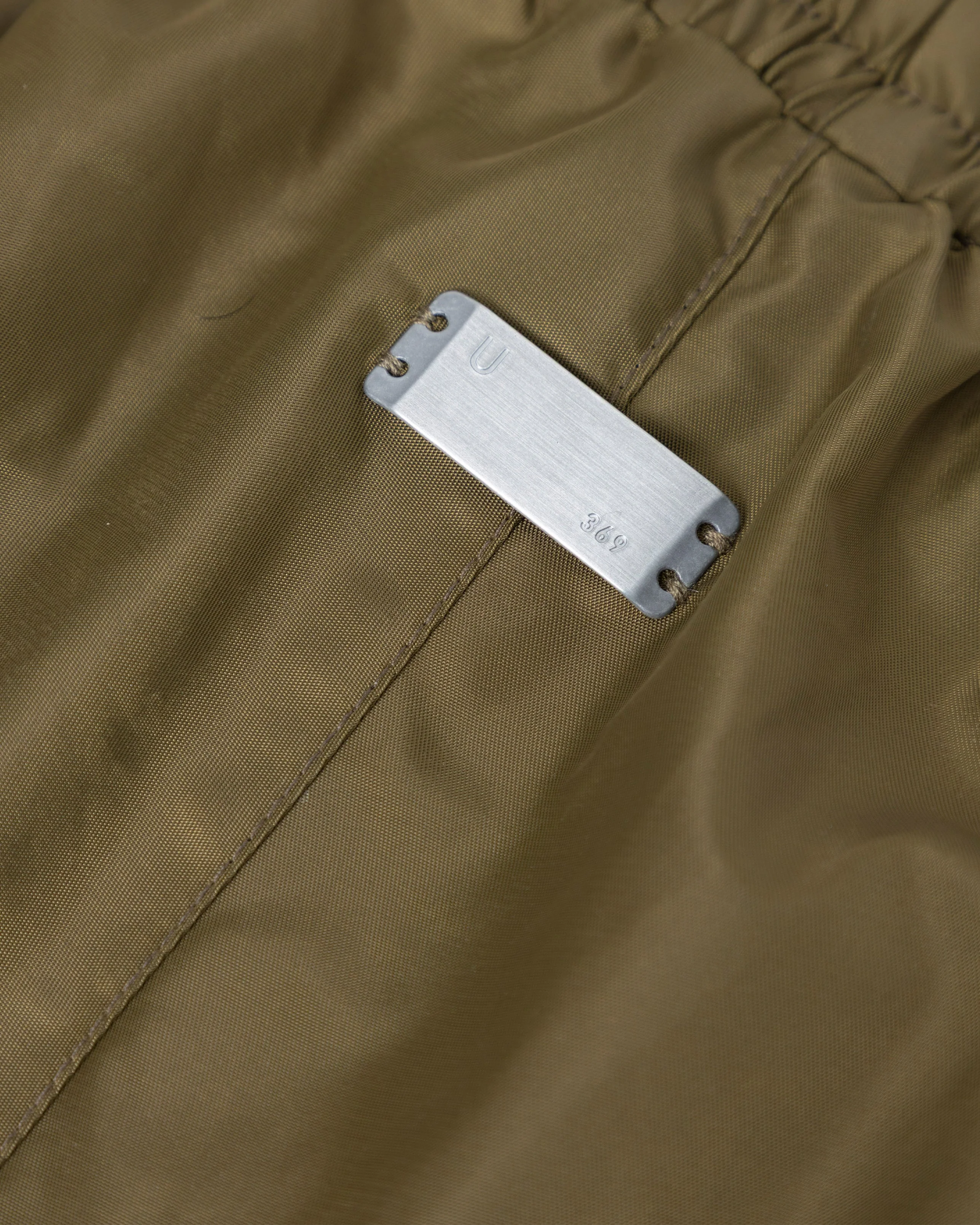 Basics Panelled Zip Up Cargo Pants Green - Image 6