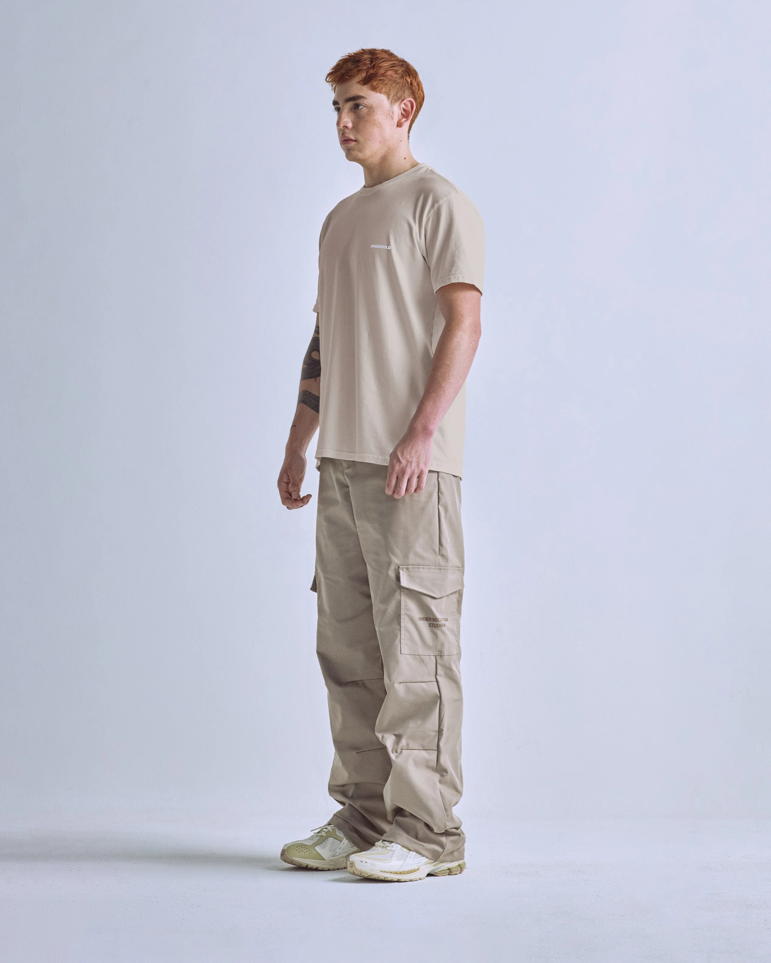 Basics Tiny Logo Regular Fit T-shirt Cream - Image 5