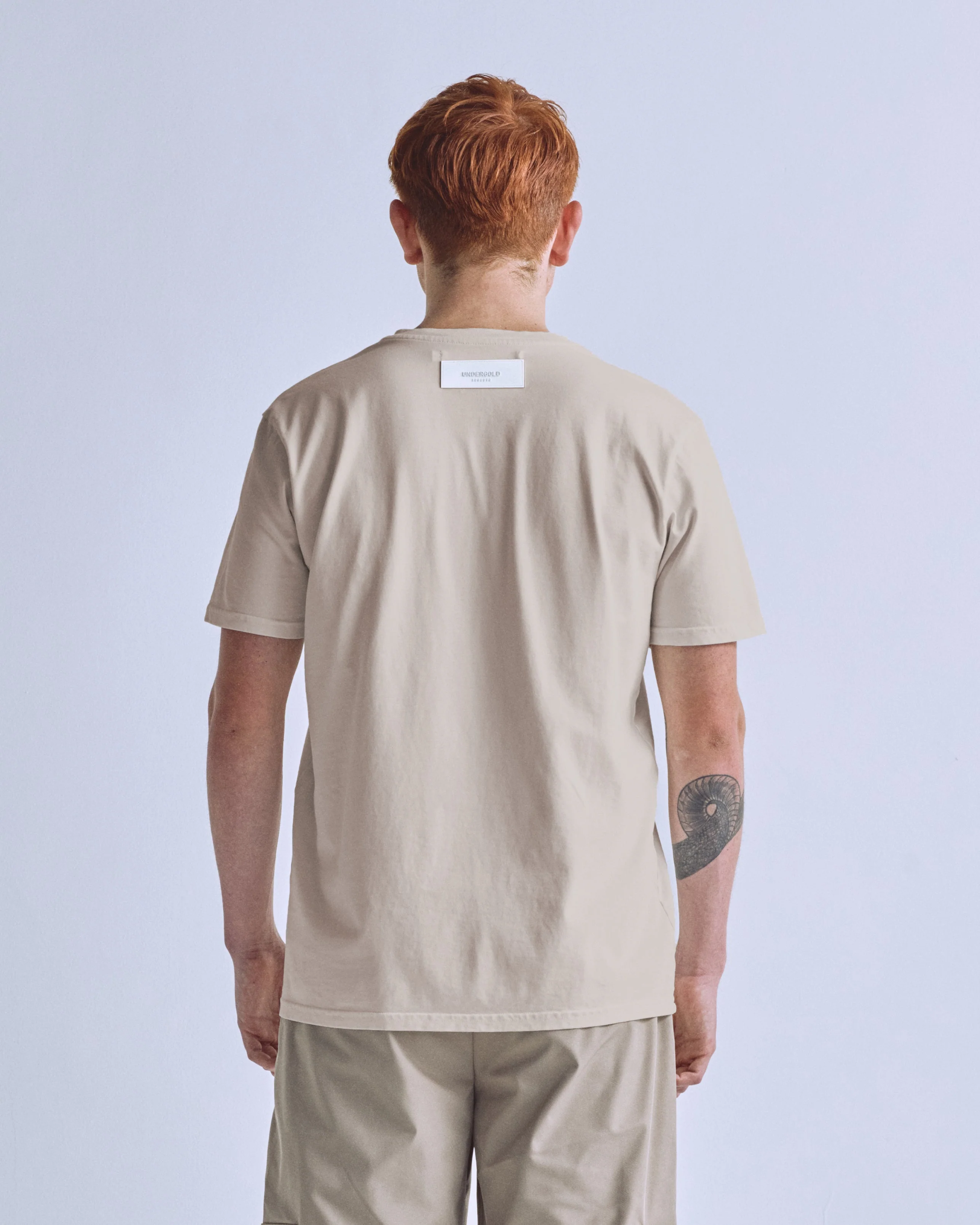Basics Tiny Logo Regular Fit T-shirt Cream - Image 7