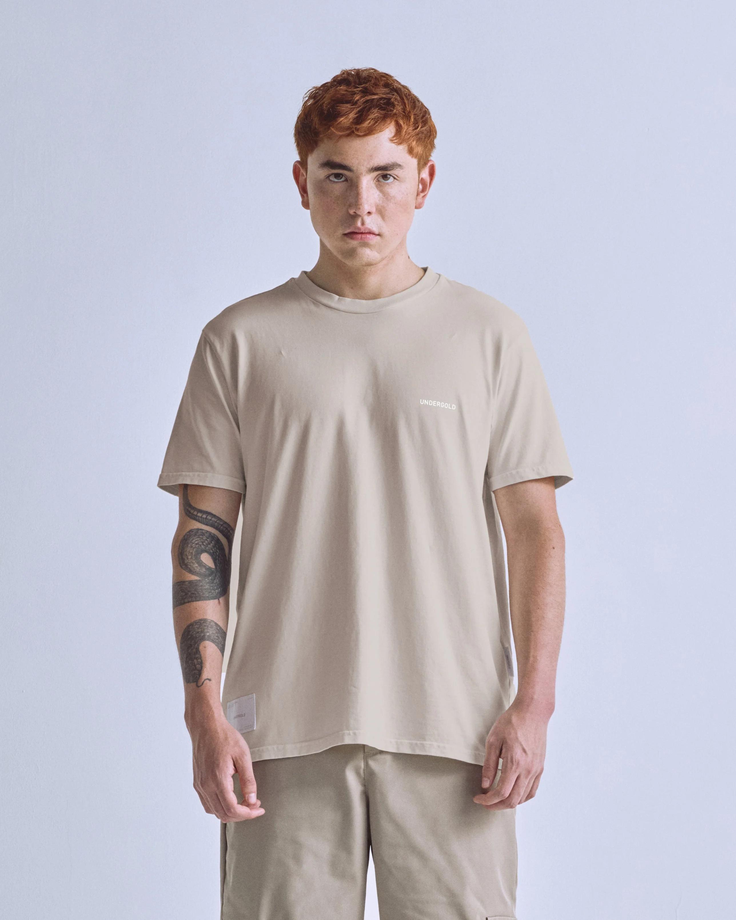 Basics Tiny Logo Regular Fit T-shirt Cream - Image 8
