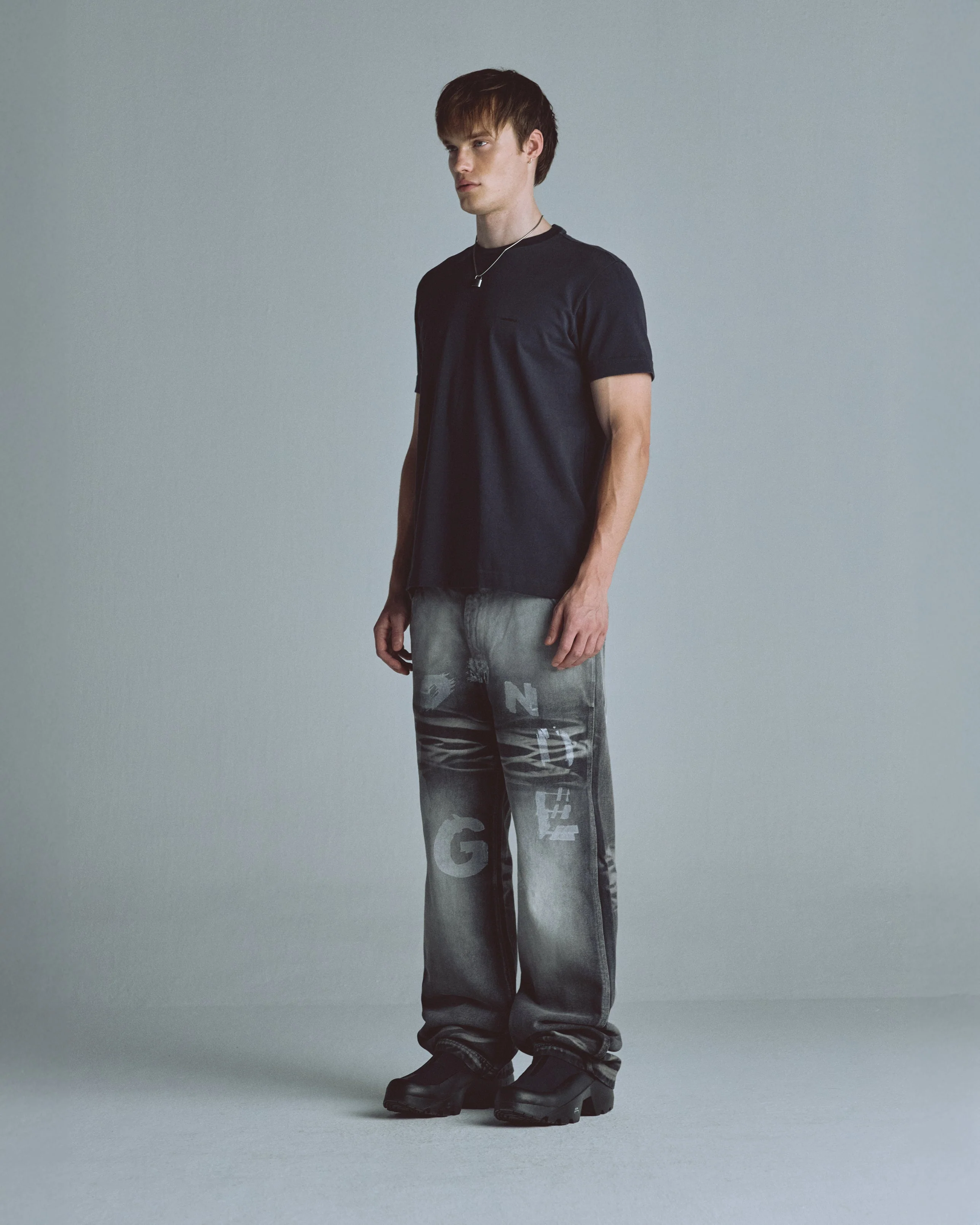 Basics Tiny Logo Regular Fit Tshirt Gray - Image 5