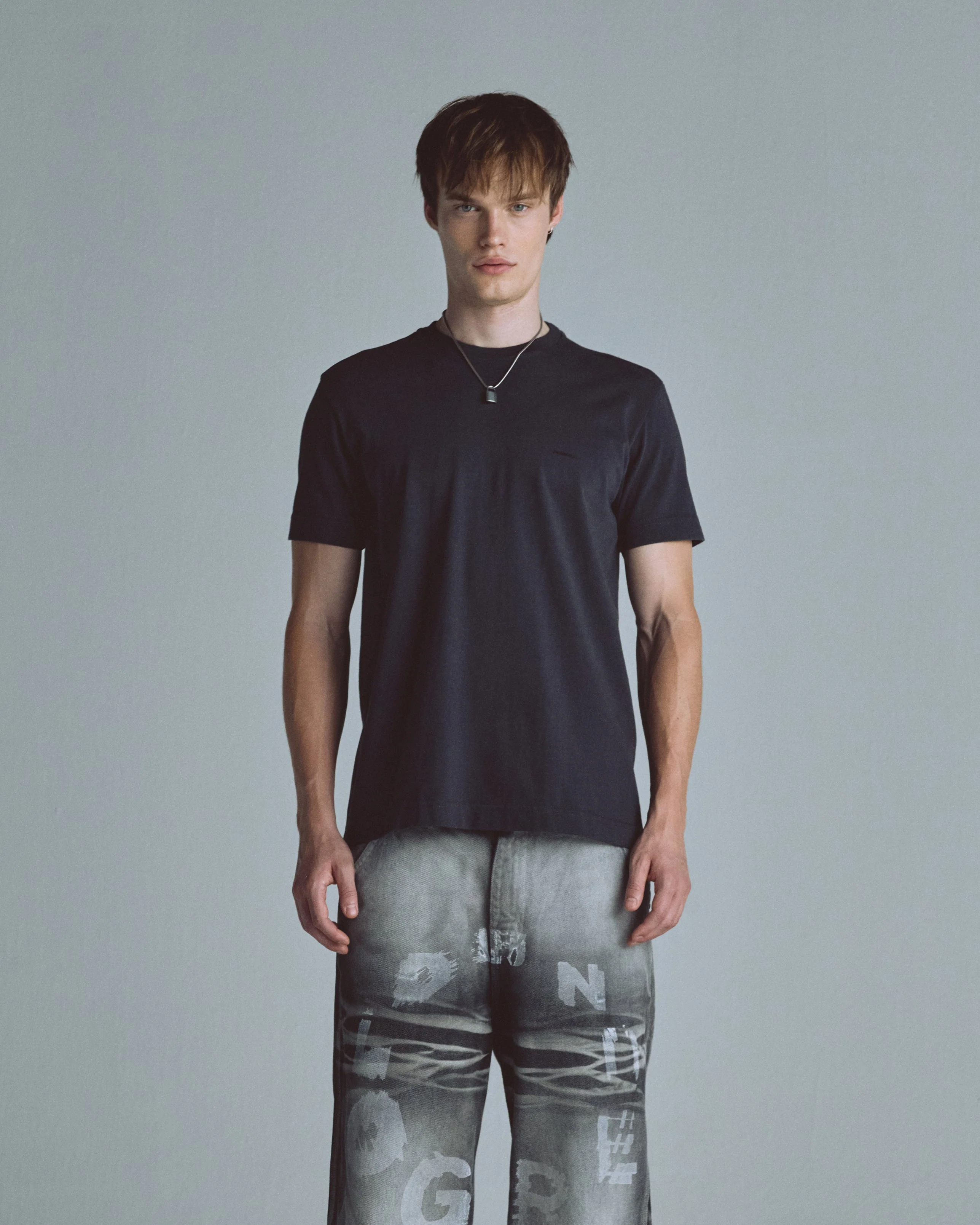Basics Tiny Logo Regular Fit Tshirt Gray - Image 8