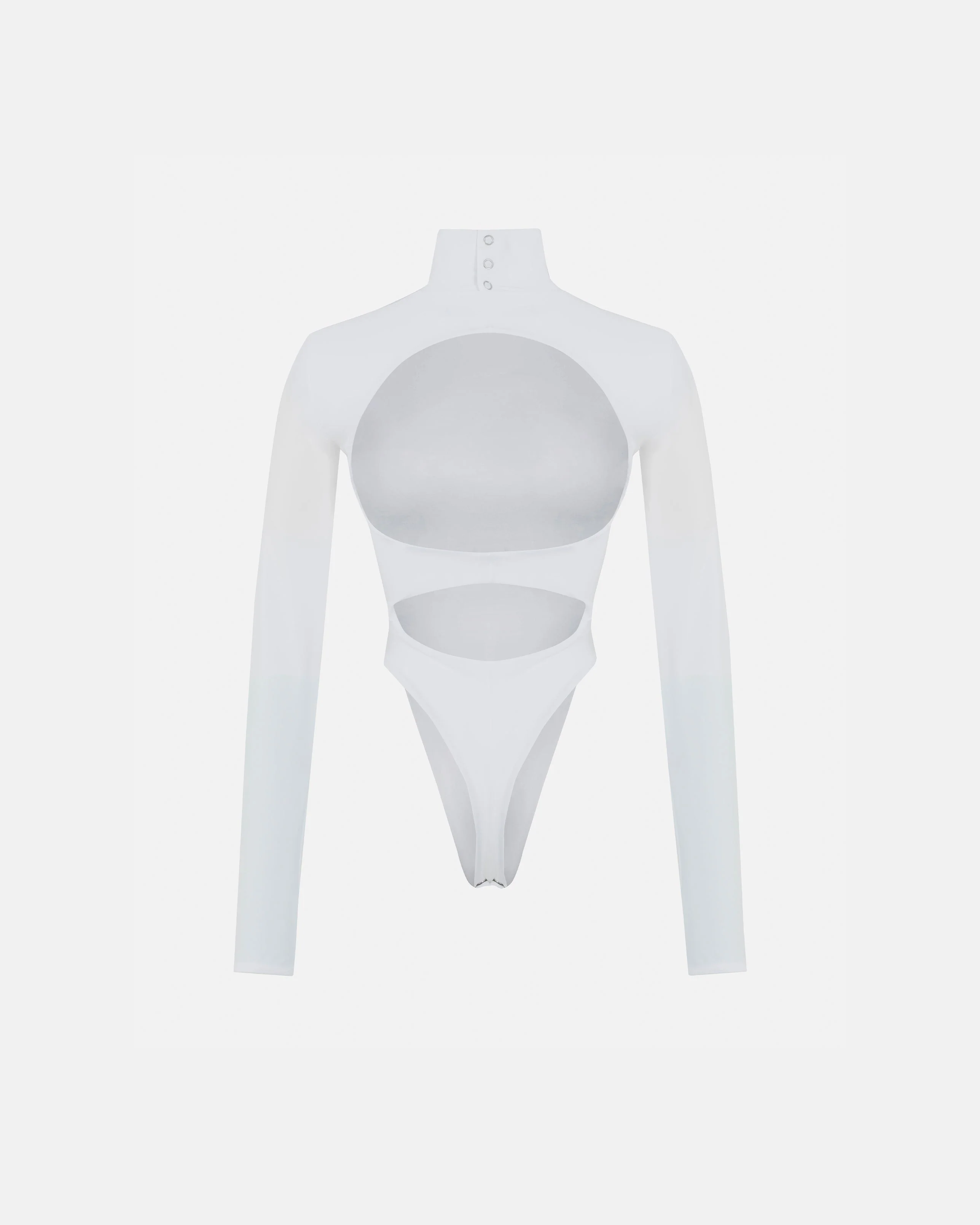 Basics Turtleneck Backless Body White - Image 3