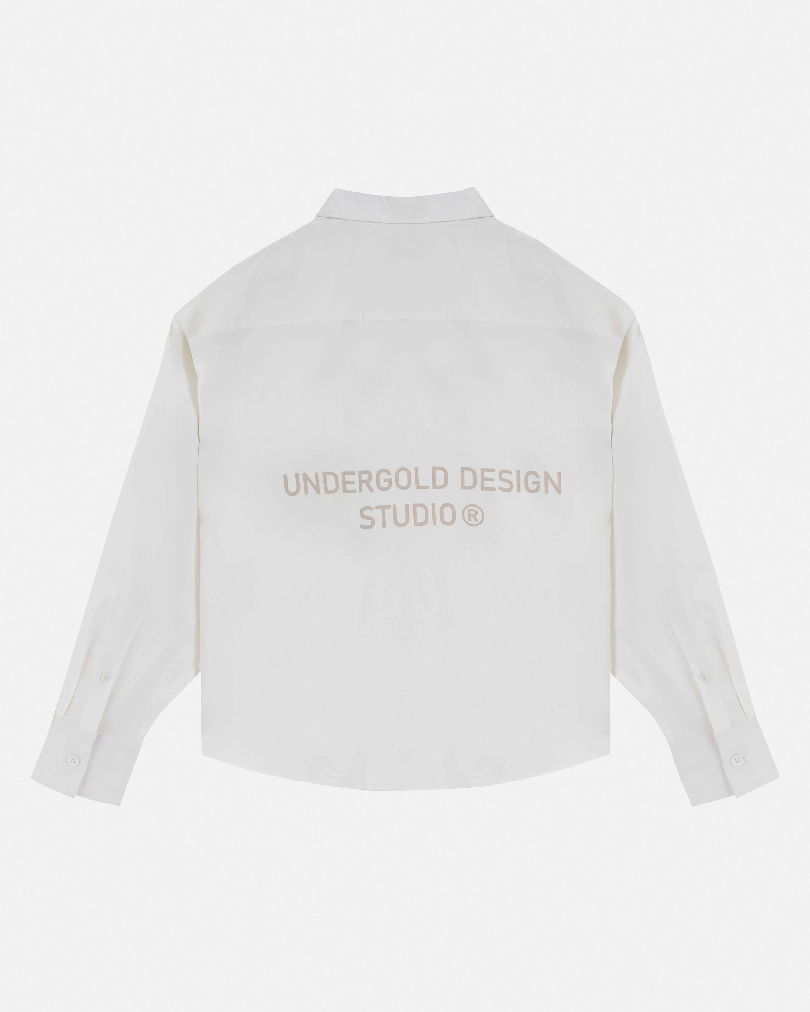 Basics Undergold Design Studio Long Sleeve Boxy Shirt Bone - Image 3