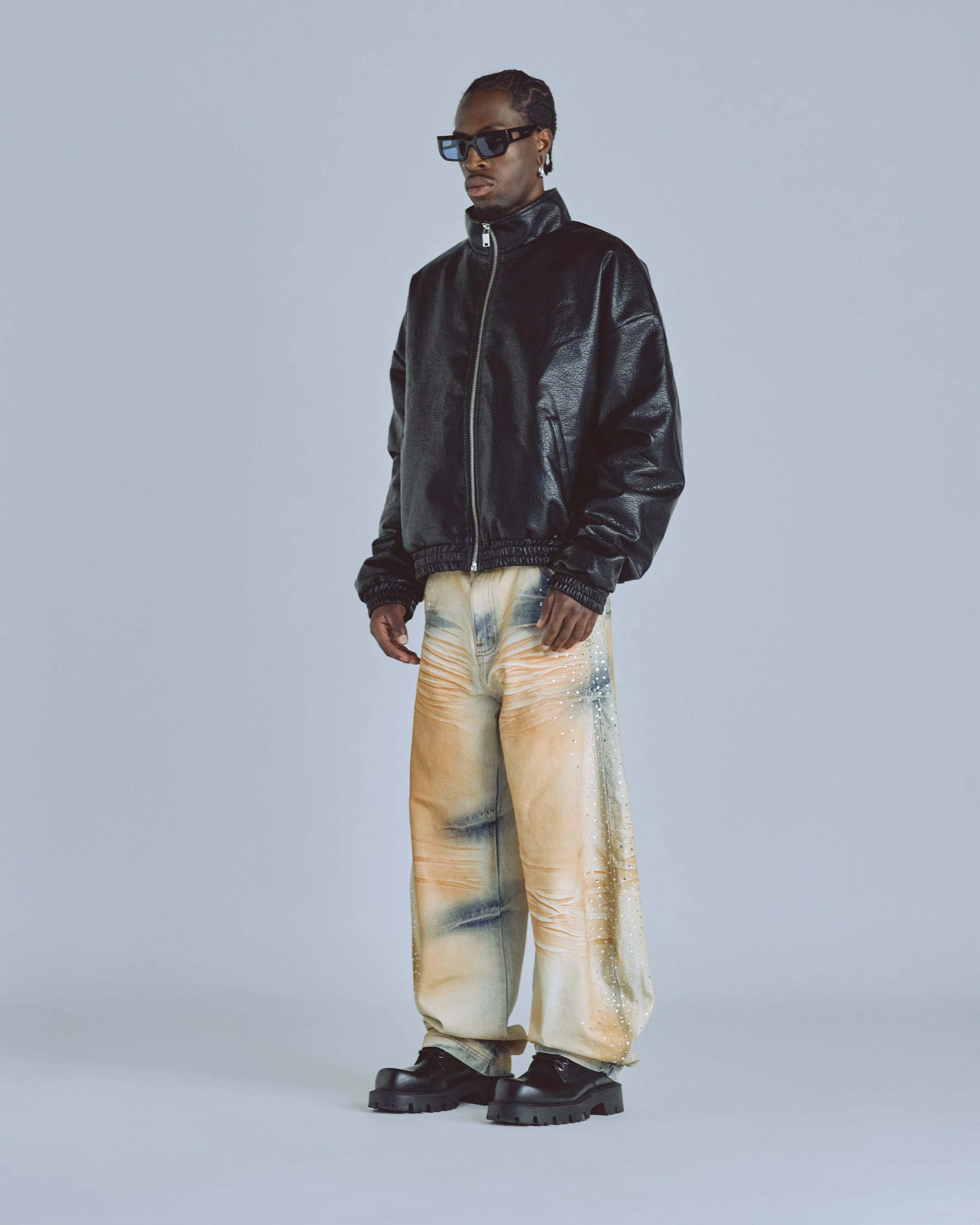 Basics UNDGLD Elastic-hem Bomber Jacket Black - Image 5