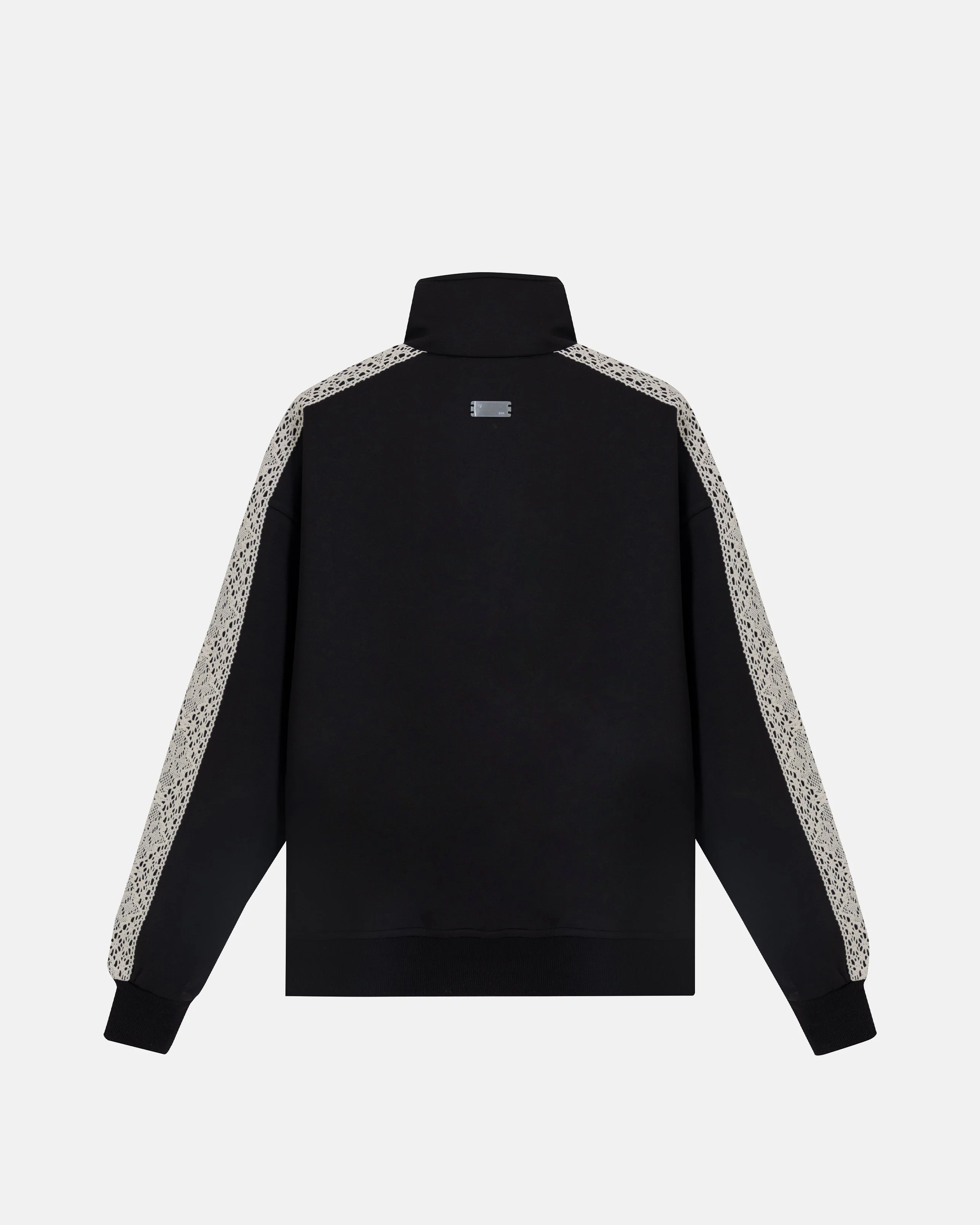 Basics Undgld Lace-panel Track Jacket Black - Image 3