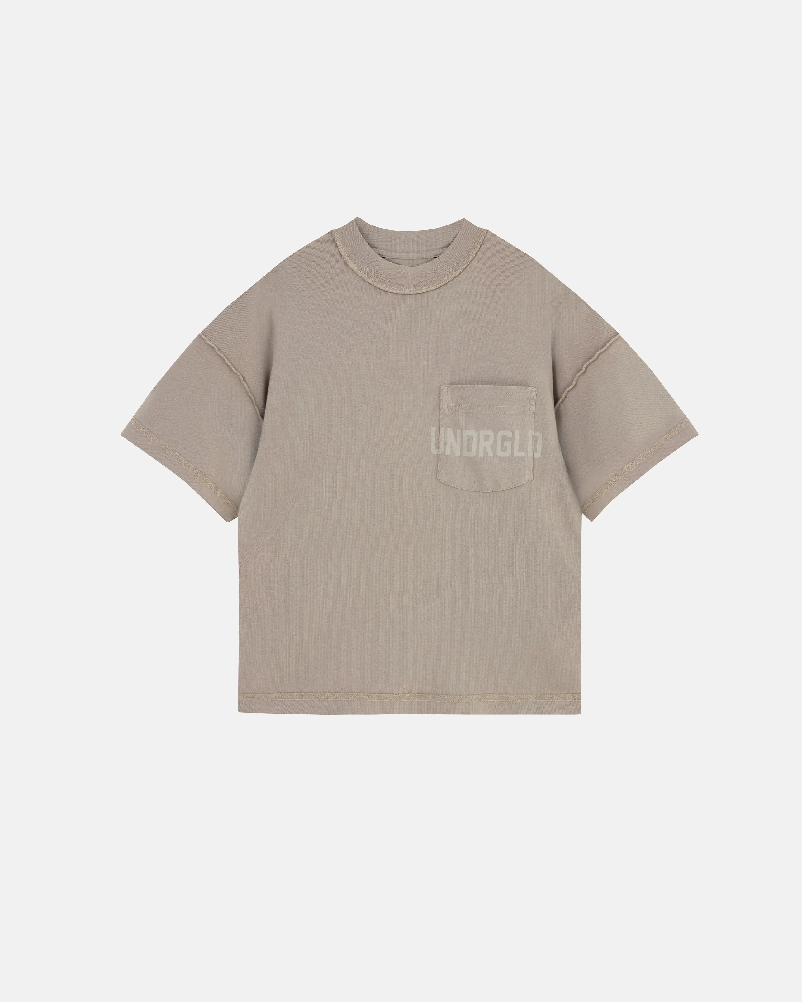 Basics UNDRGLD Boxy Fit Pocket Tshrit Light Brown