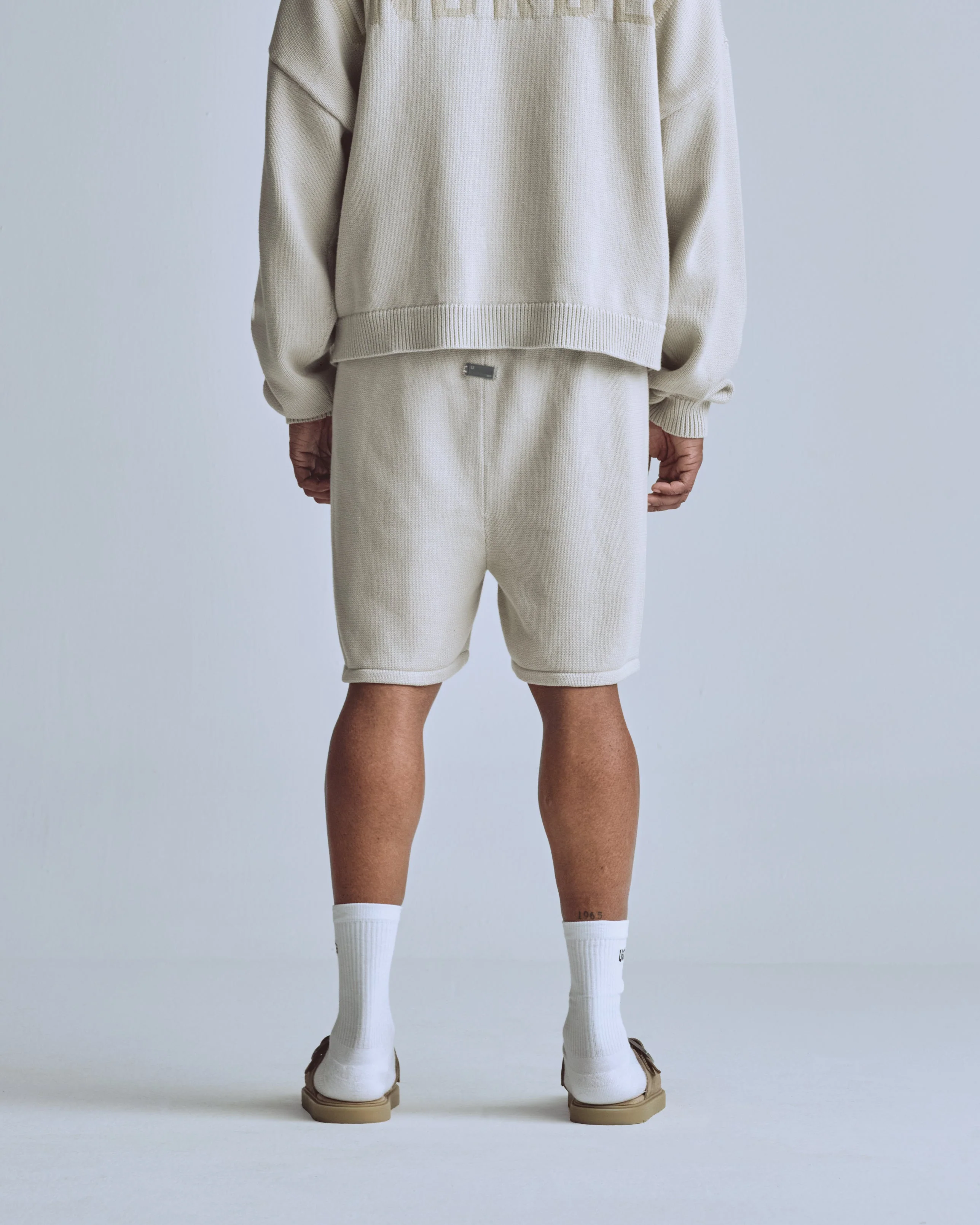 Basics UNDRGLD Knitted Shorts Cream - Image 7