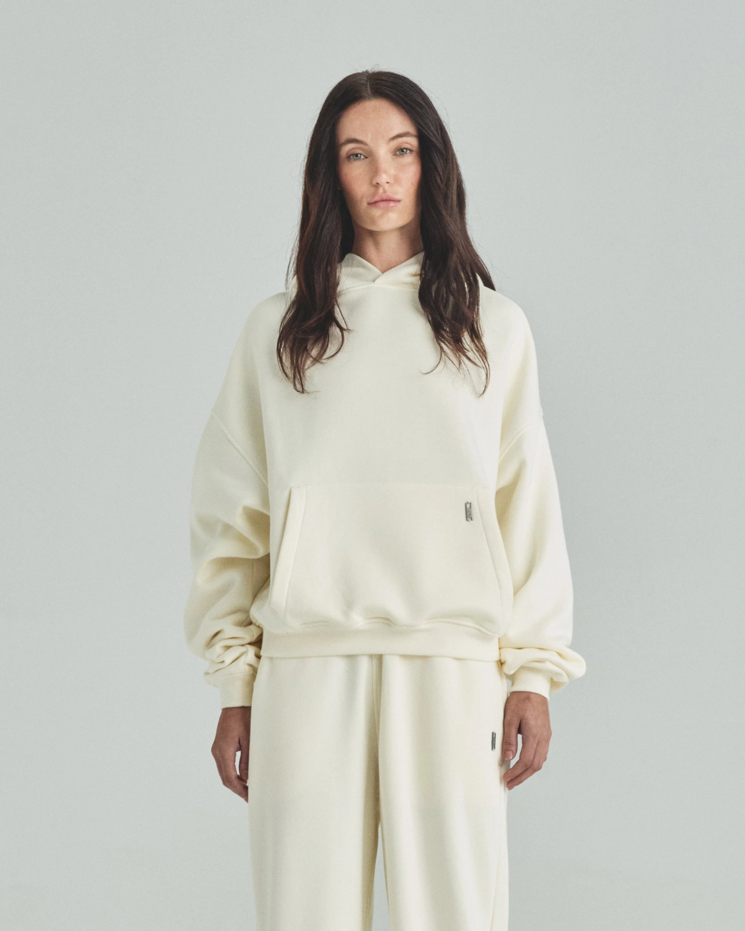 Blanks Boxy Fit Hoodie Cream - Image 10