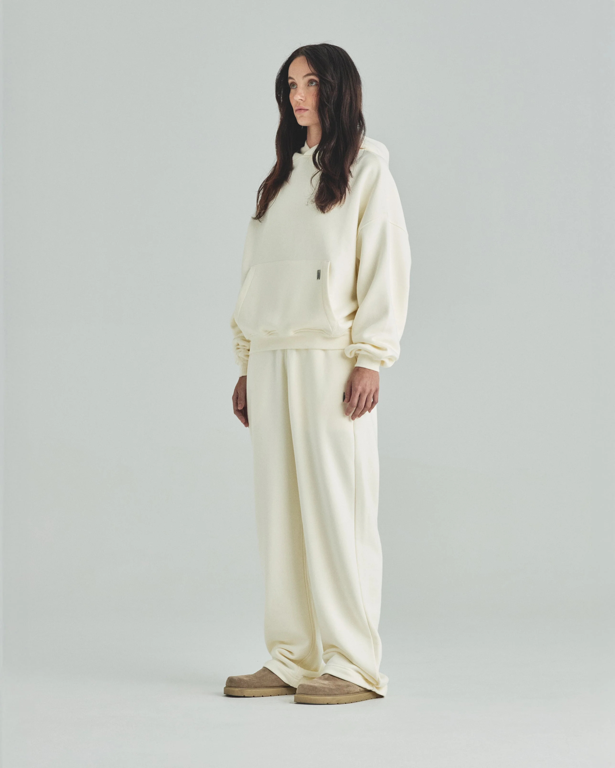 Blanks Boxy Fit Hoodie Cream - Image 6