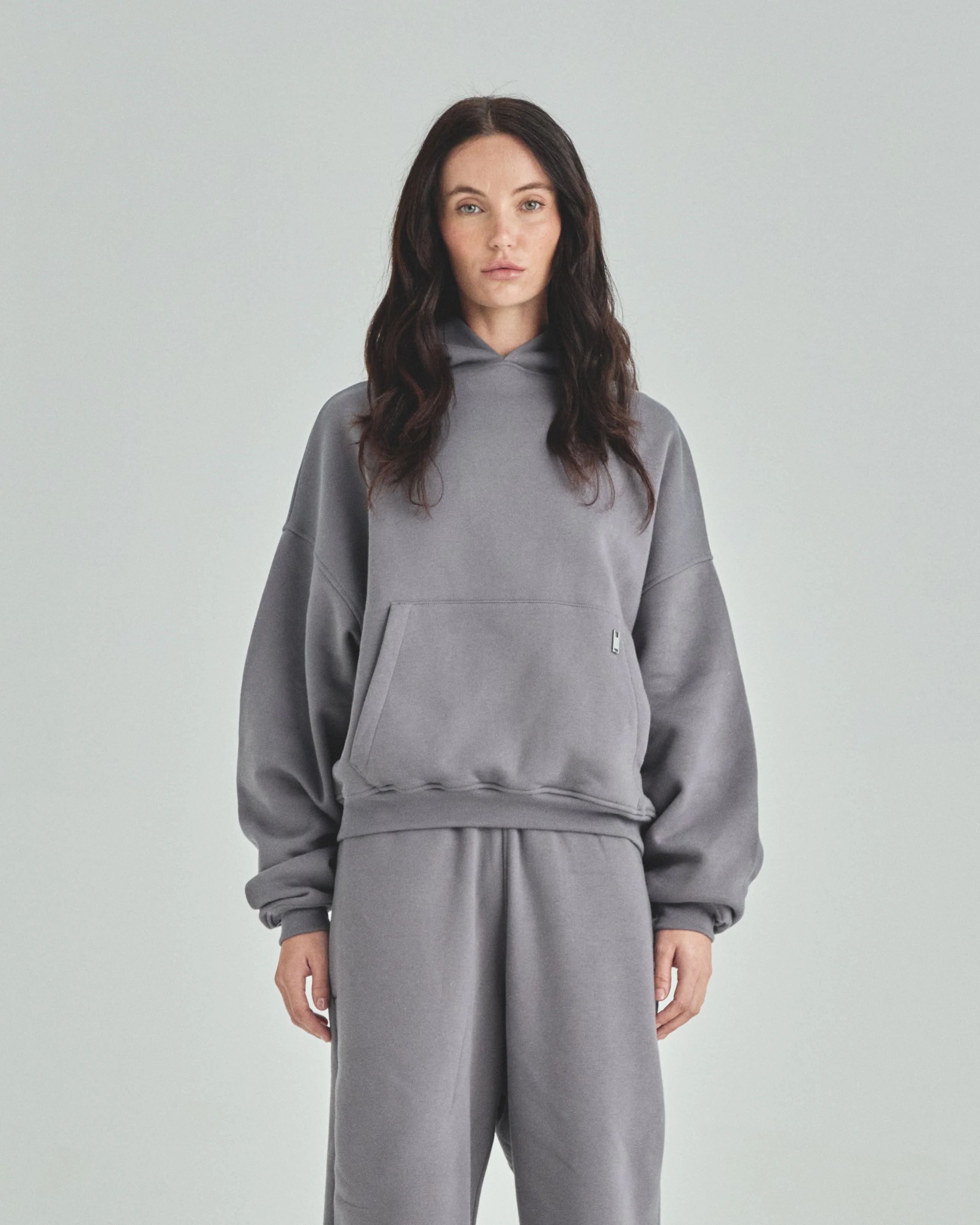 Blanks Boxy Fit Hoodie Gray - Image 10