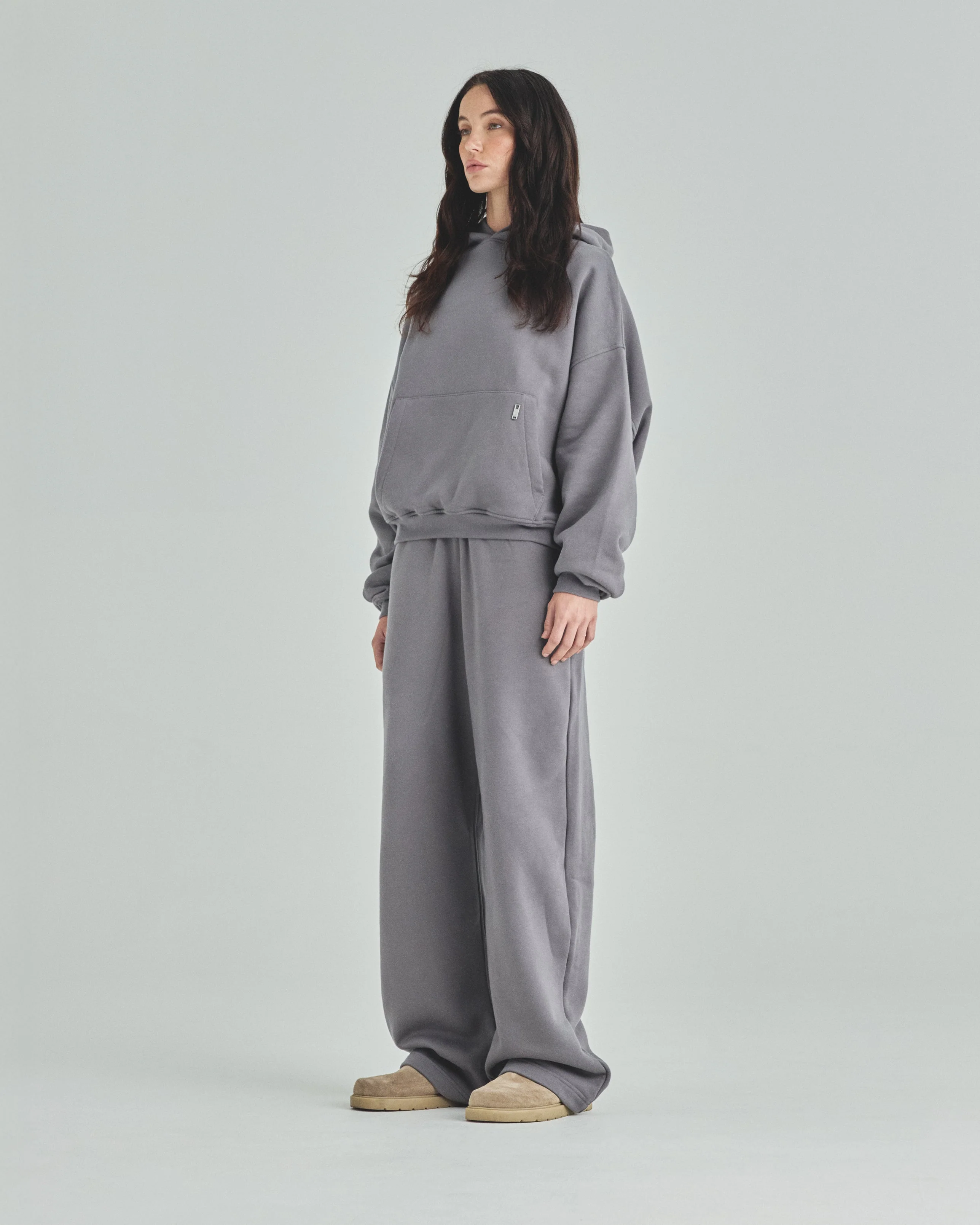 Blanks Boxy Fit Hoodie Gray - Image 6