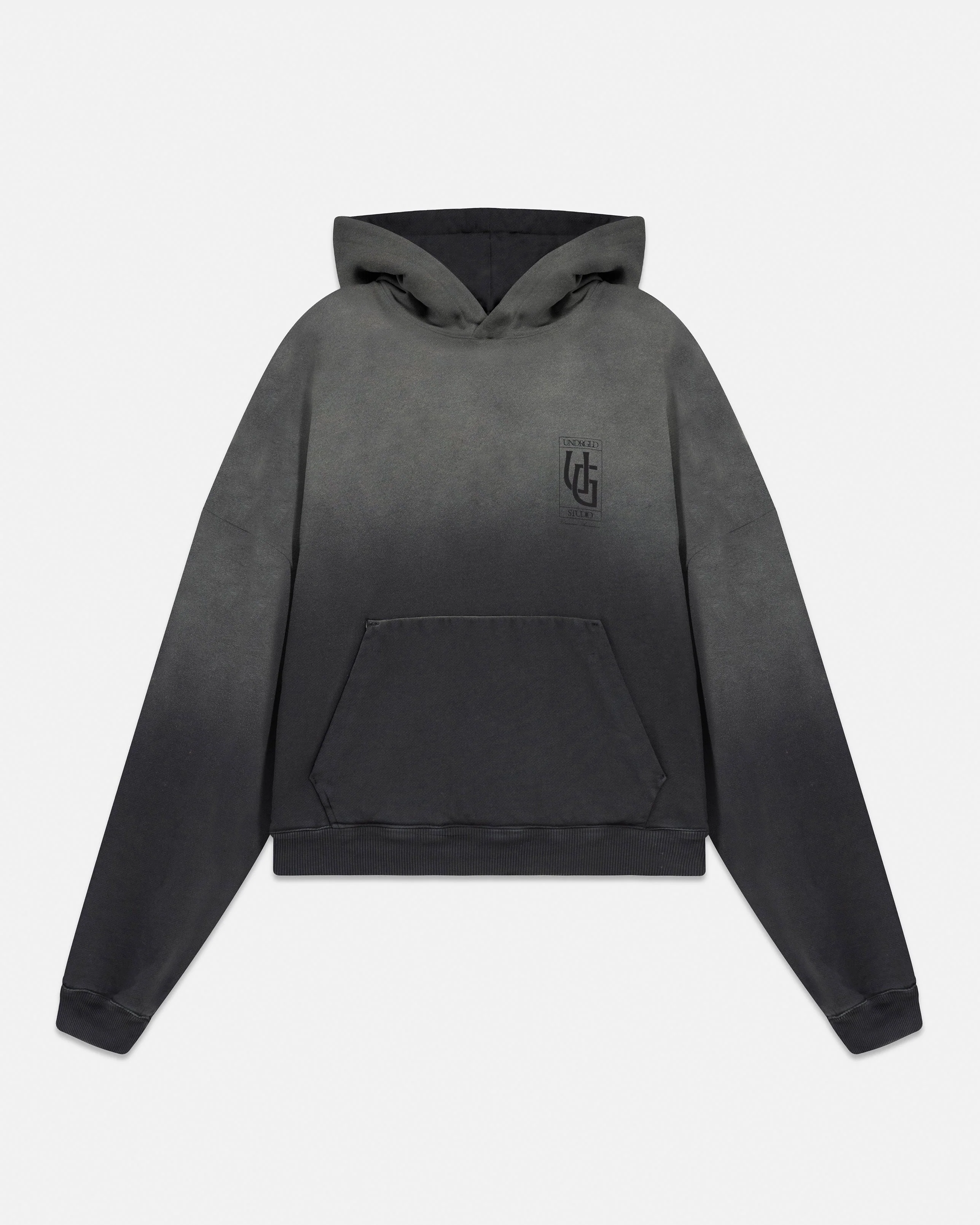 Line UG Frame Boxy Fit  Hoodie Faded Black - Image 2