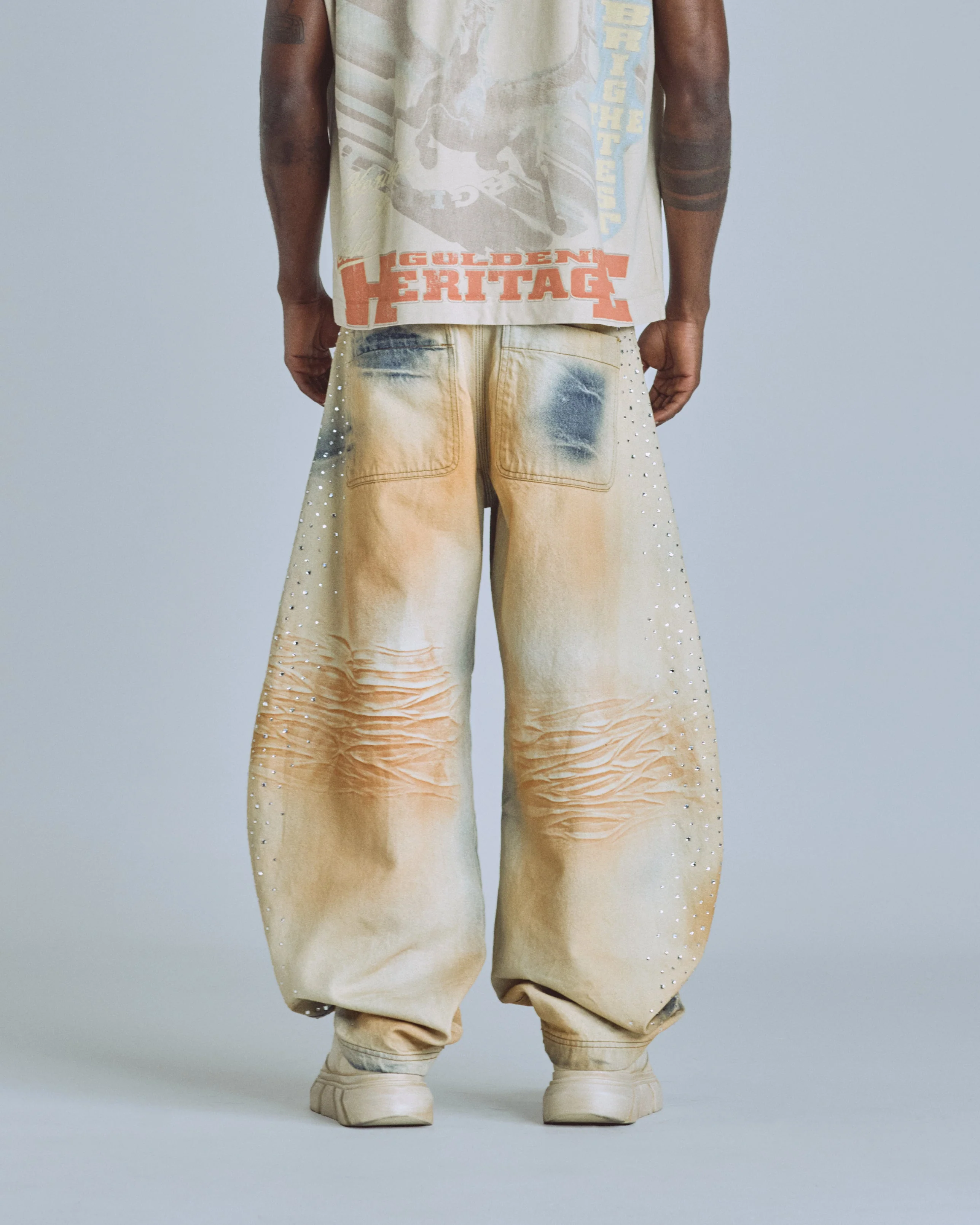 Golden Heritage Pearled Barrel Jeans Oasis Blue - Image 7