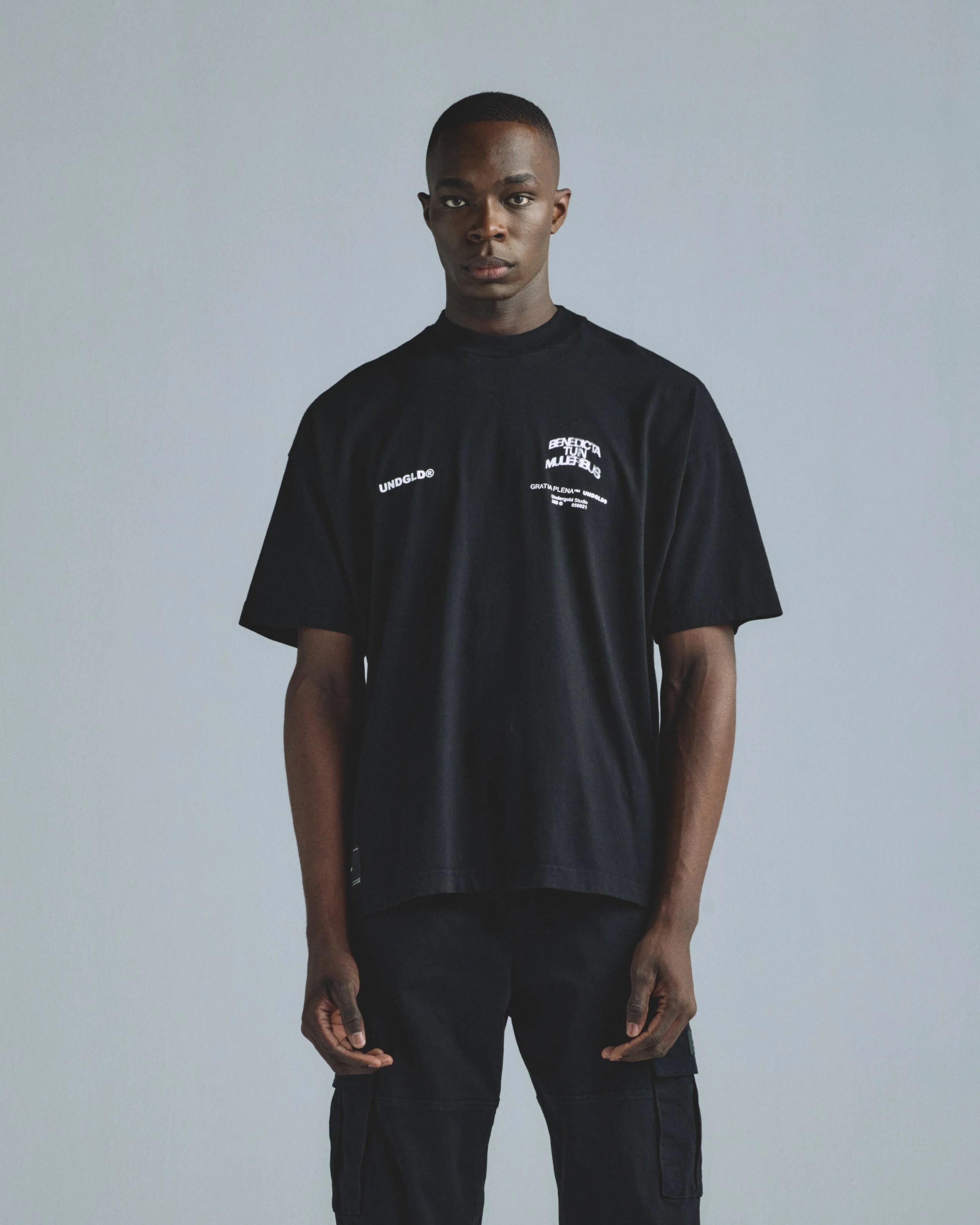 Gratia Plena Benedicta Tshirt Black - Image 2