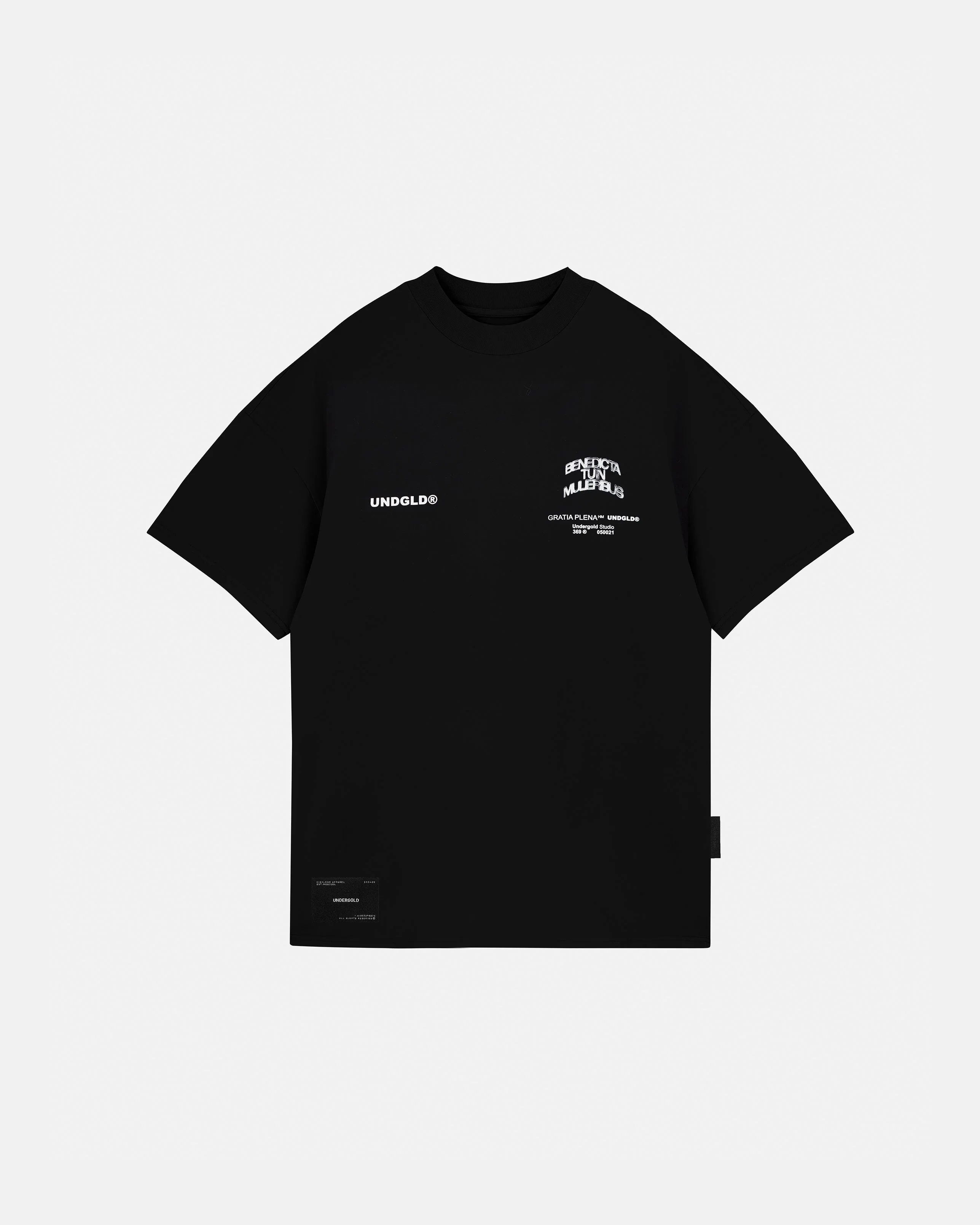 Gratia Plena Benedicta Tshirt Black - Image 3