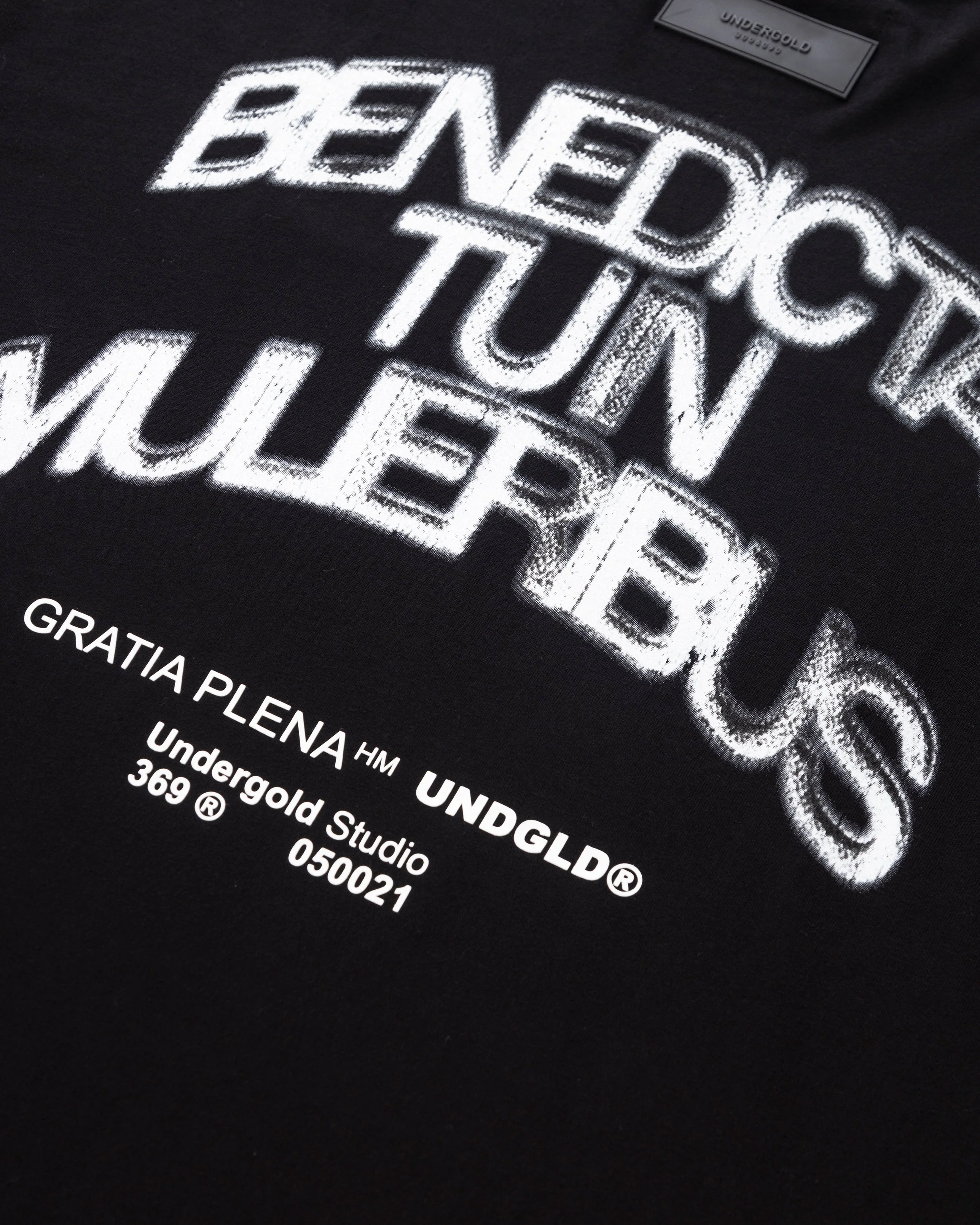 Gratia Plena Benedicta Tshirt Black - Image 4