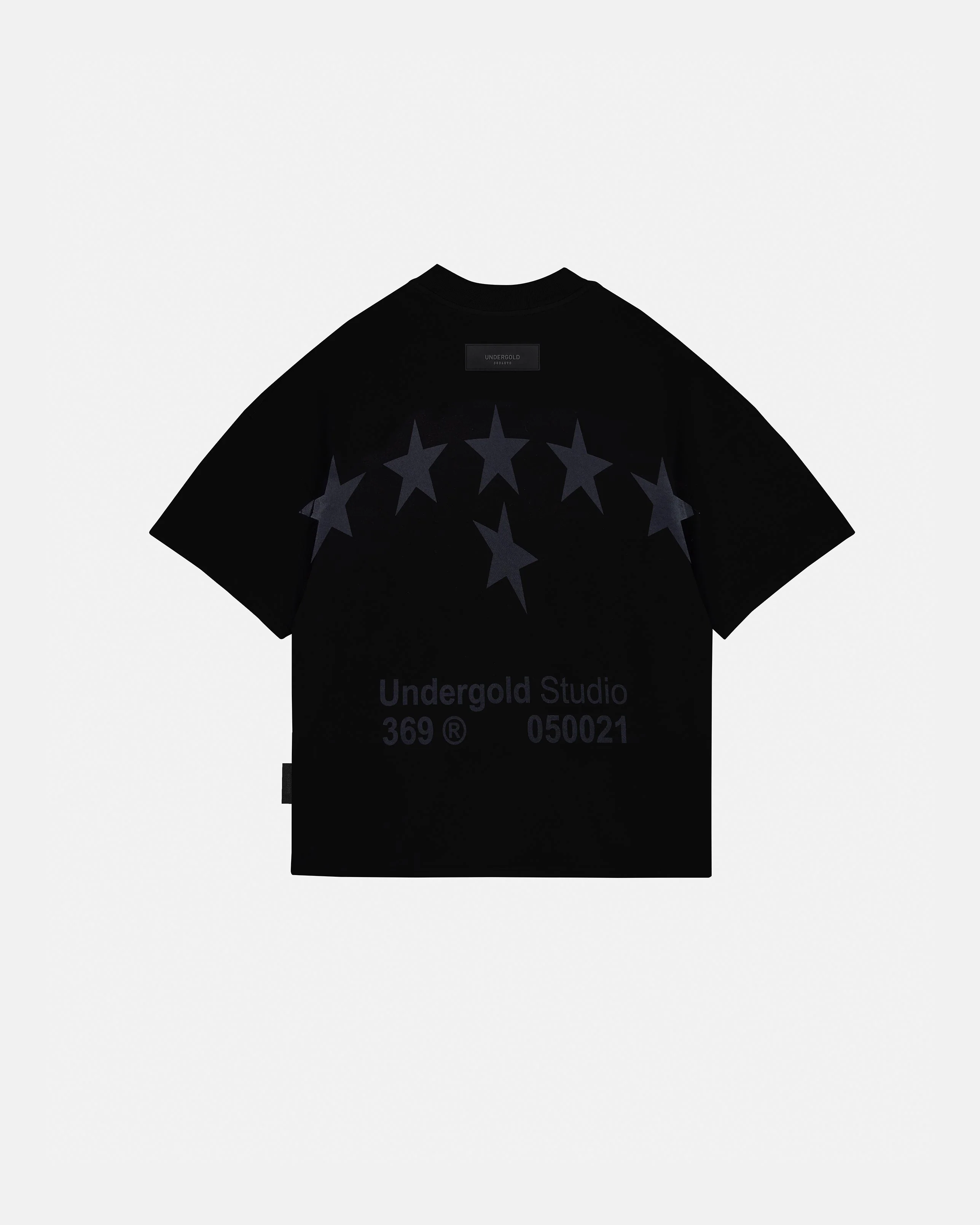 Gratia Plena Celestial Six Boxy Fit Tshirt Exclusive Black - Image 3