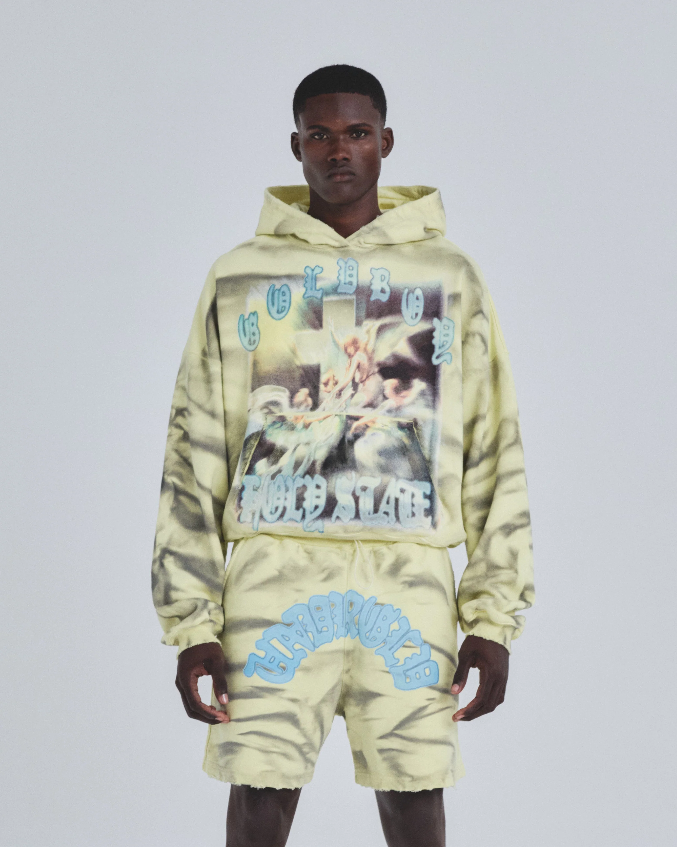 Holy State Divinity Boxy Fit Hoodie Aged Yellow - Image 8