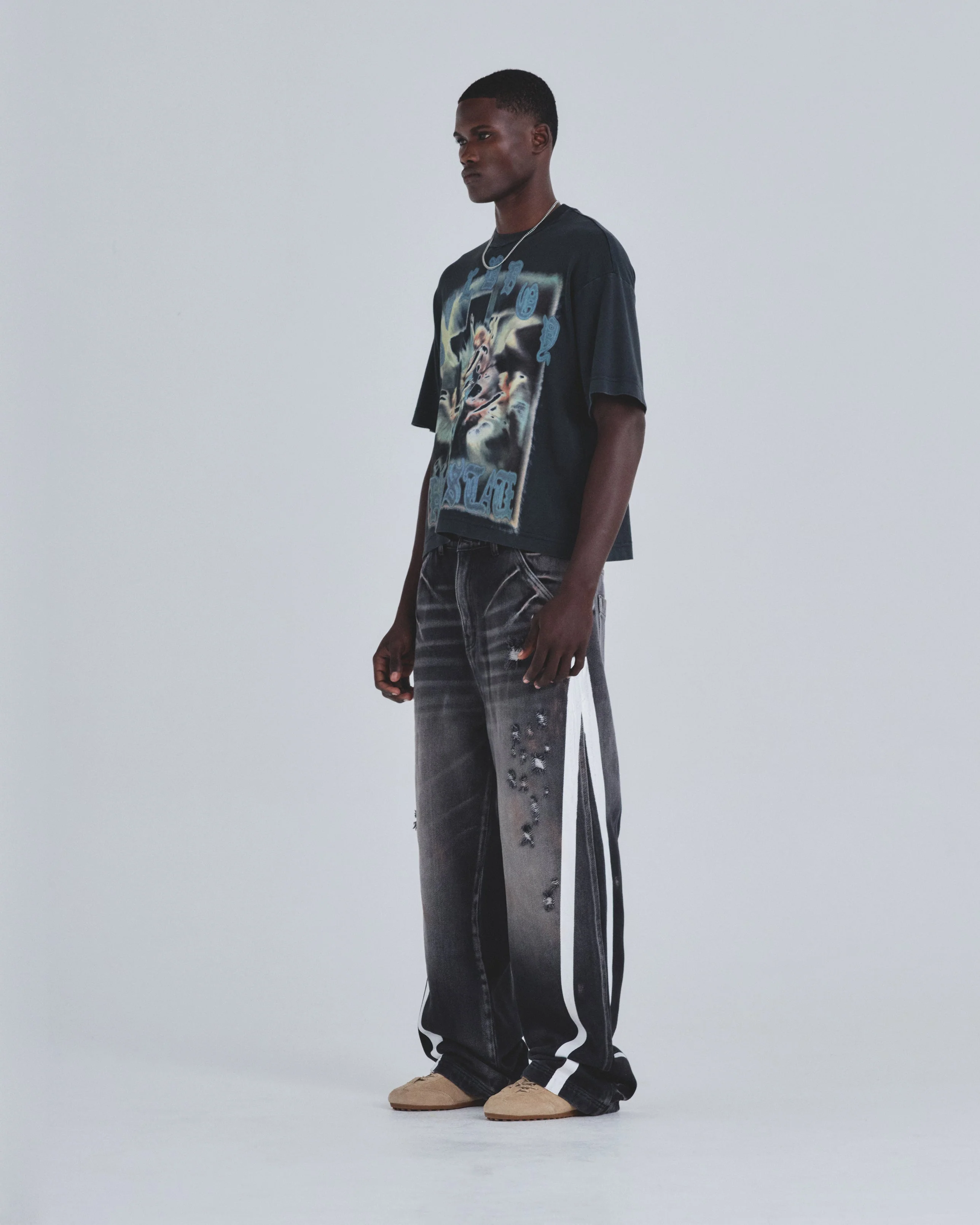 Holy State Divinity Boxy Fit Tshirt Vintage Black - Image 5