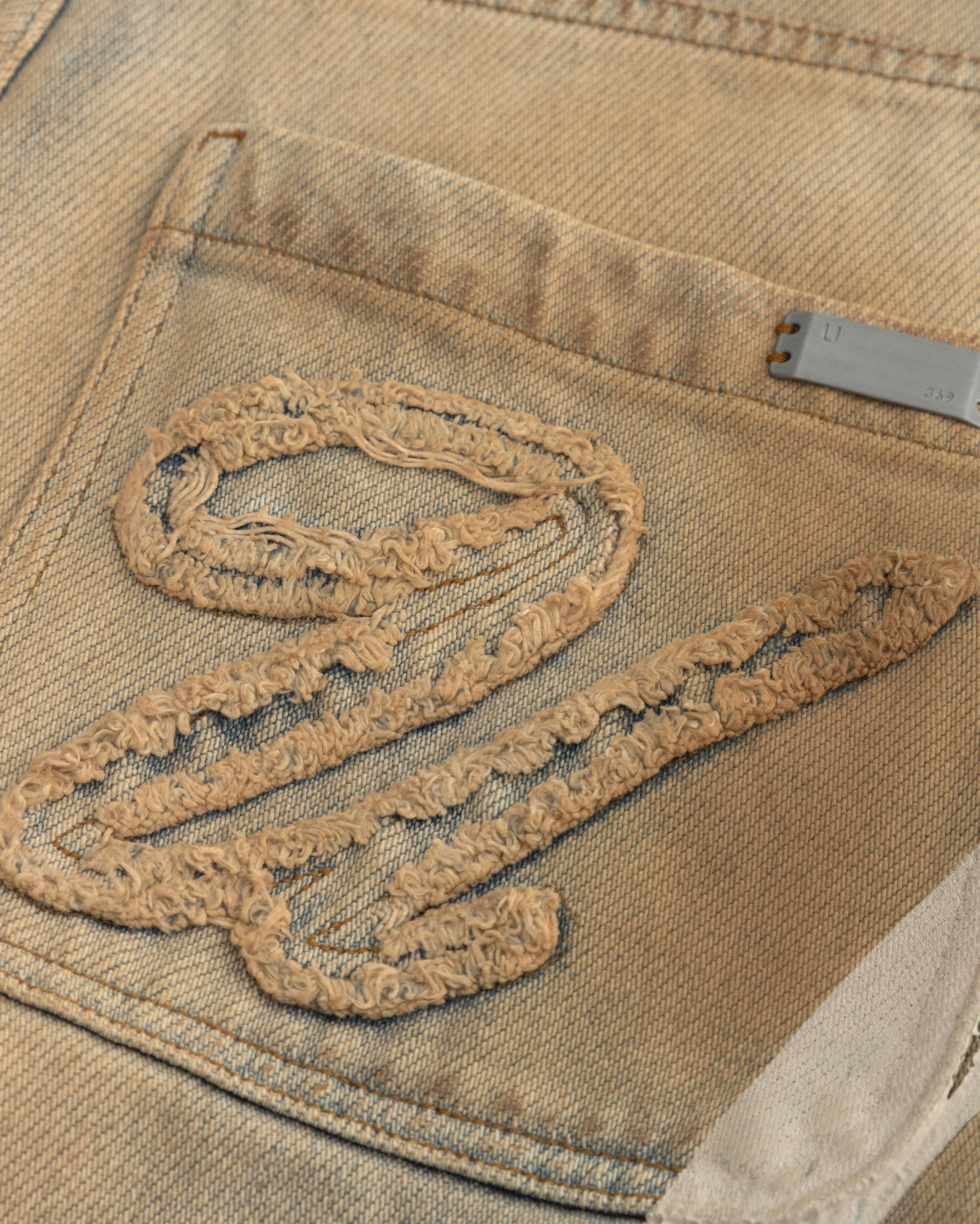 Holy State Stripe Denim Shorts Sand Blue - Image 6
