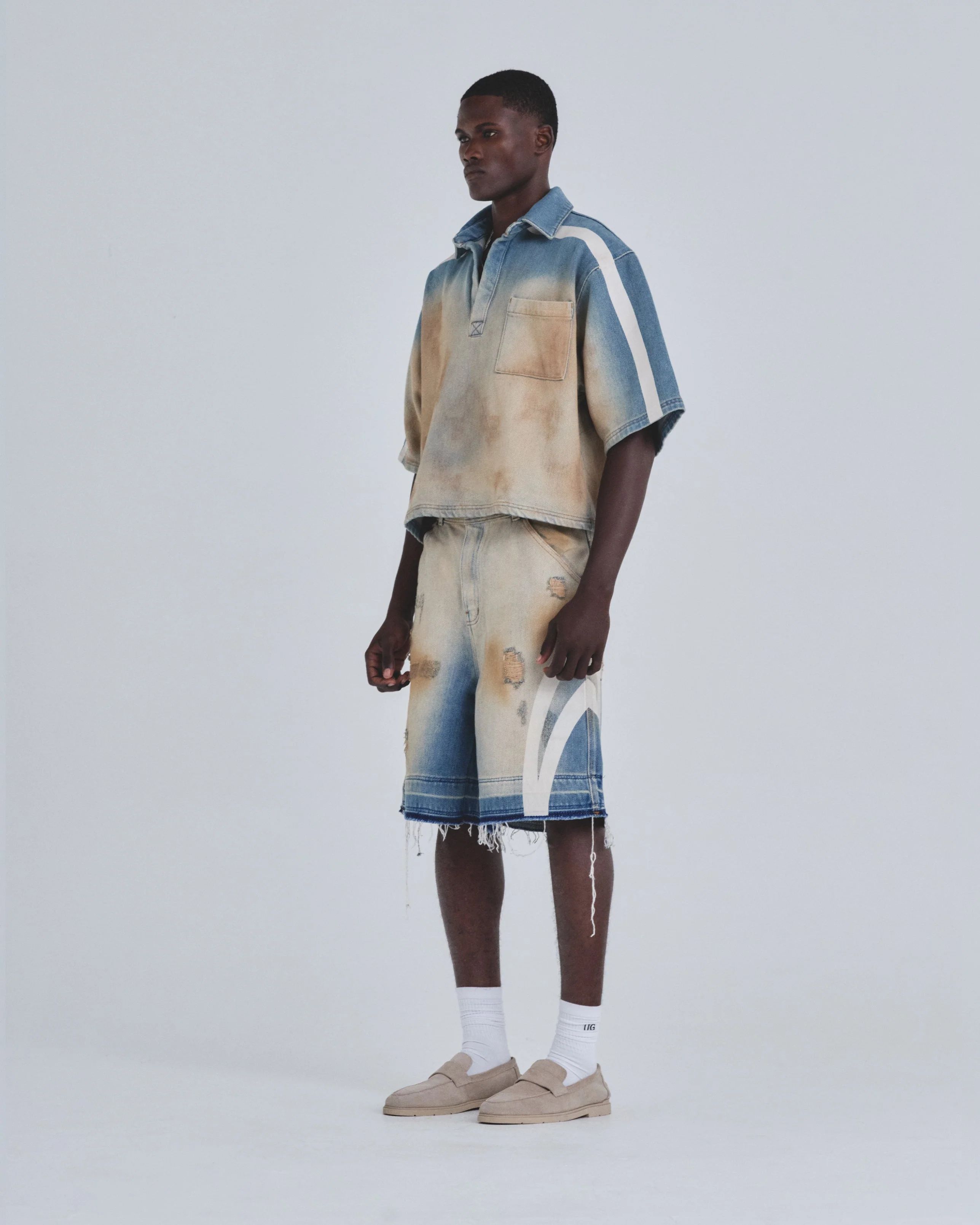 Holy State UNDRGLD Denim Shirt Sand Blue - Image 5