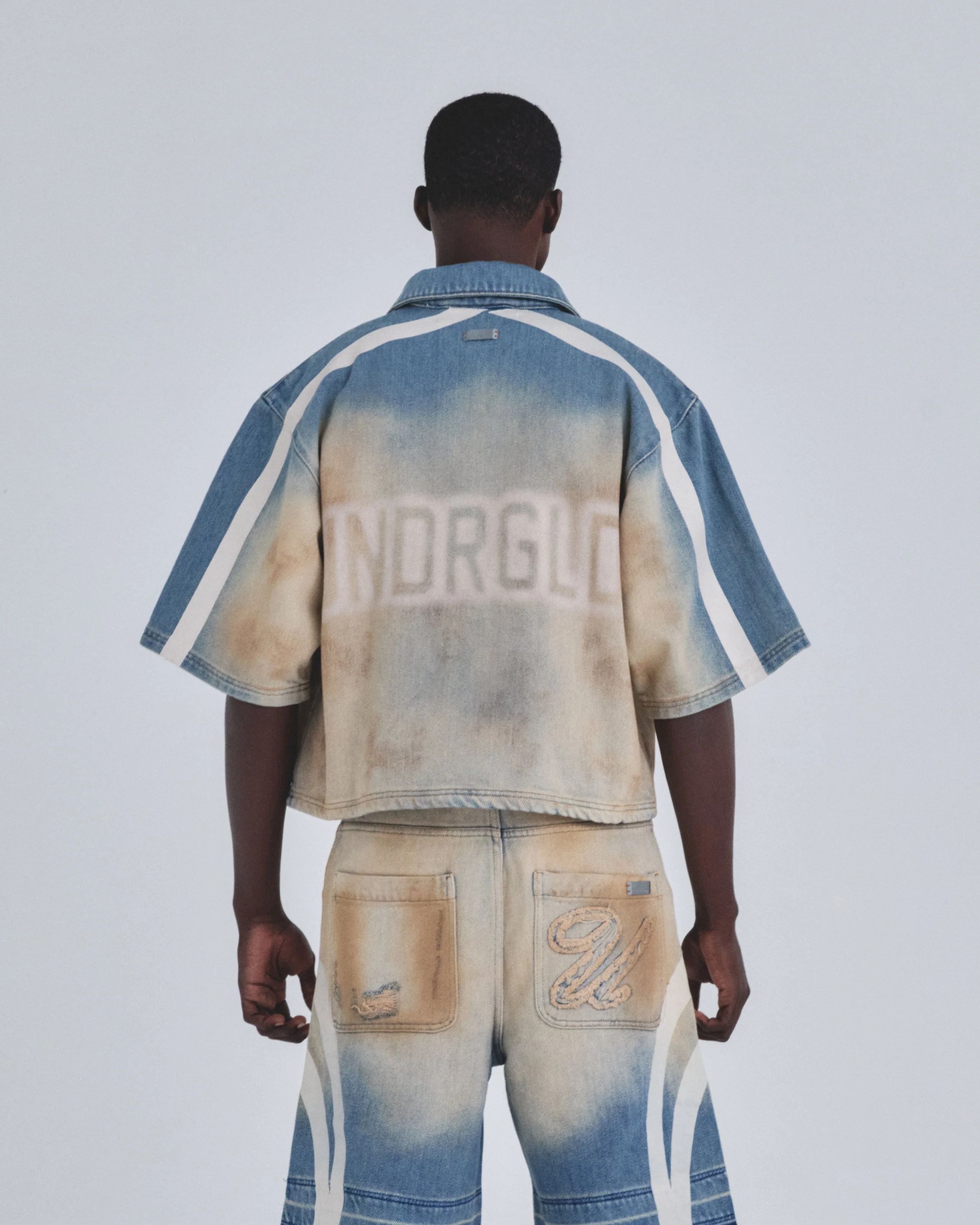 Holy State UNDRGLD Denim Shirt Sand Blue - Image 7