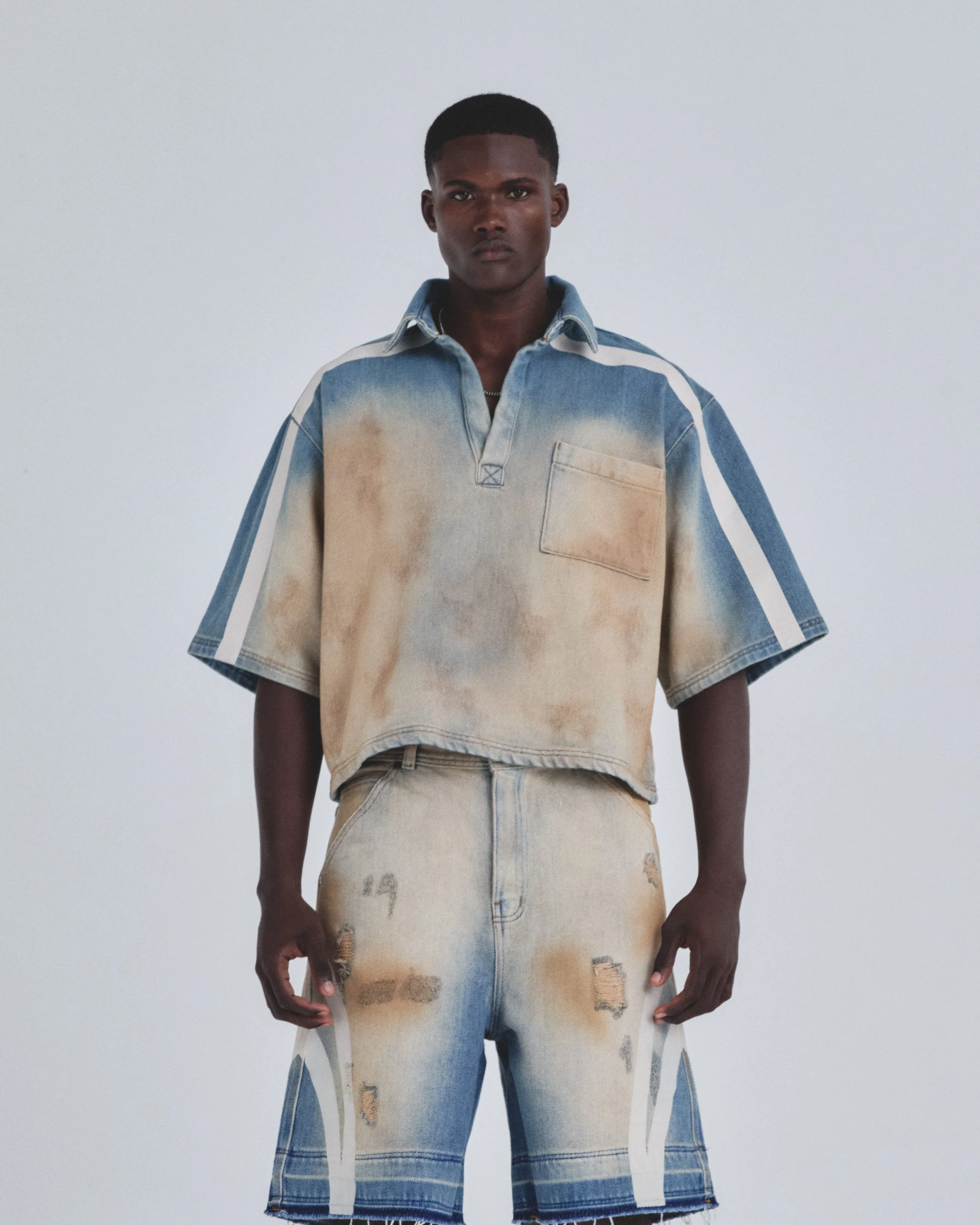 Holy State UNDRGLD Denim Shirt Sand Blue - Image 8