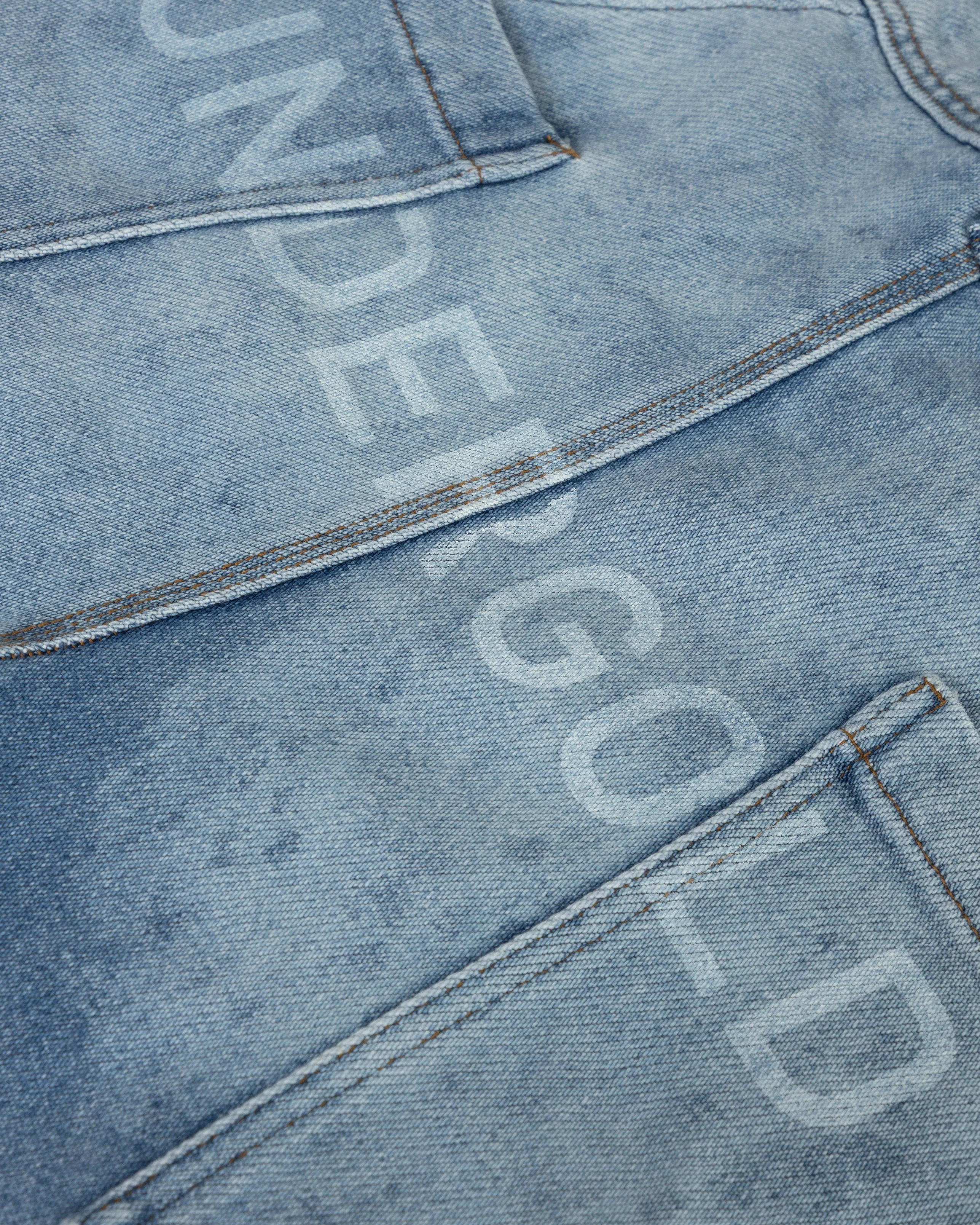 Holy State UNDRGLD Double Destroyed Jorts Blue - Image 4