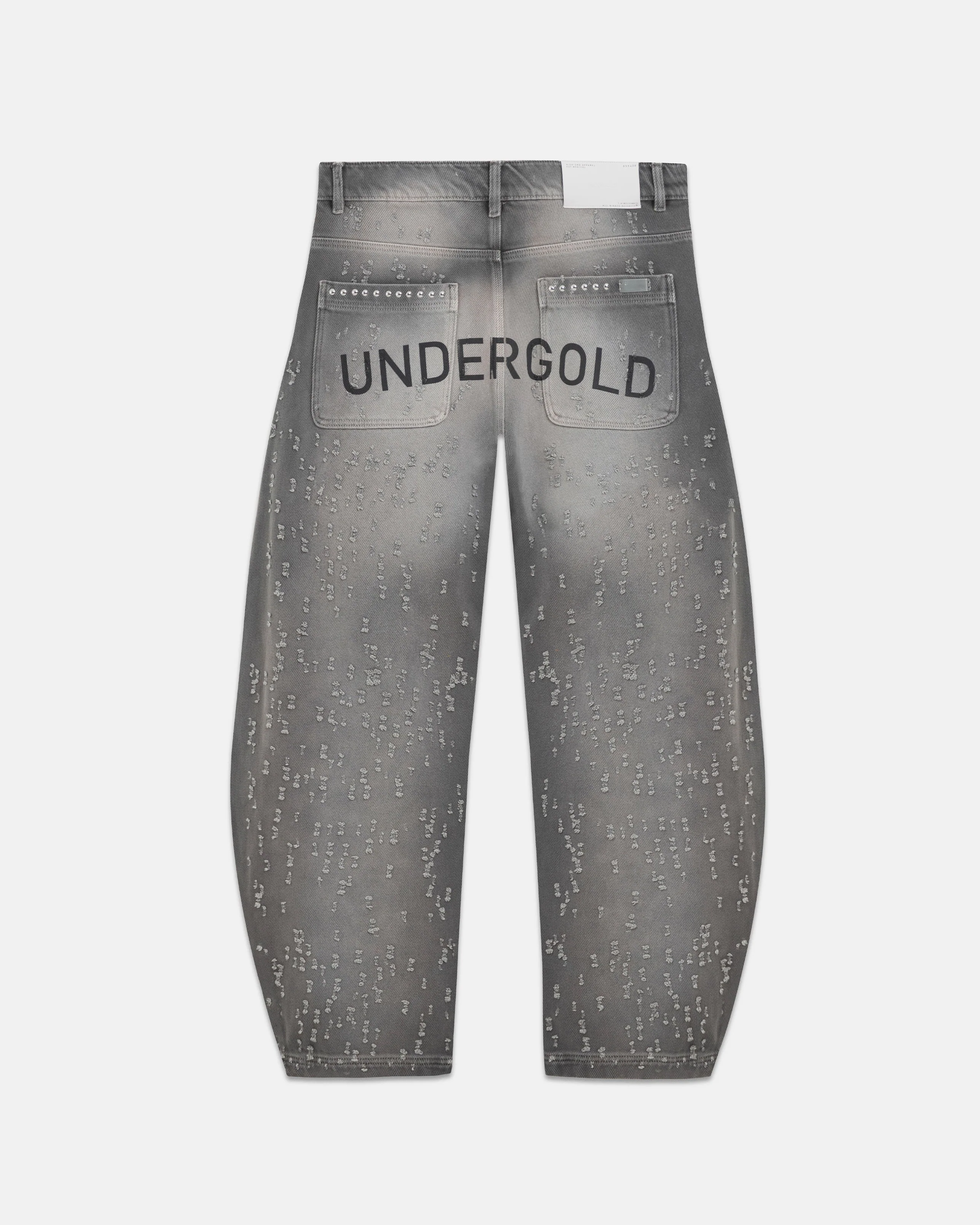 Holy State UNDRGLD Ripped Barrel Jeans Washed Gray