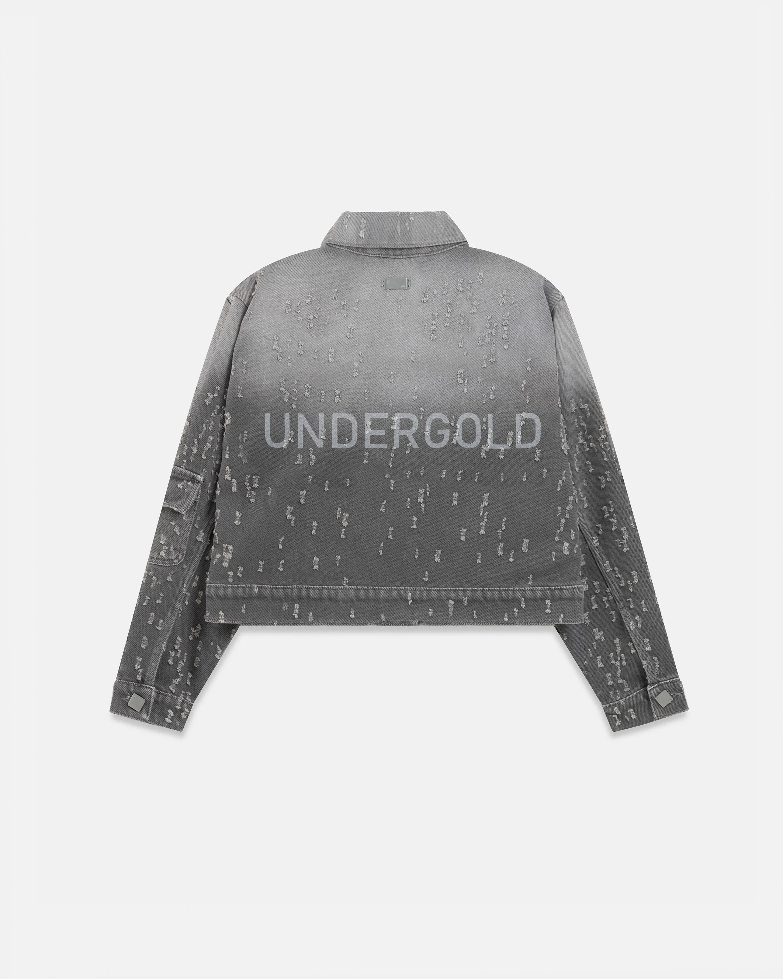 Holy State UNDRGLD Ripped Jacket Washed Gray - Image 3
