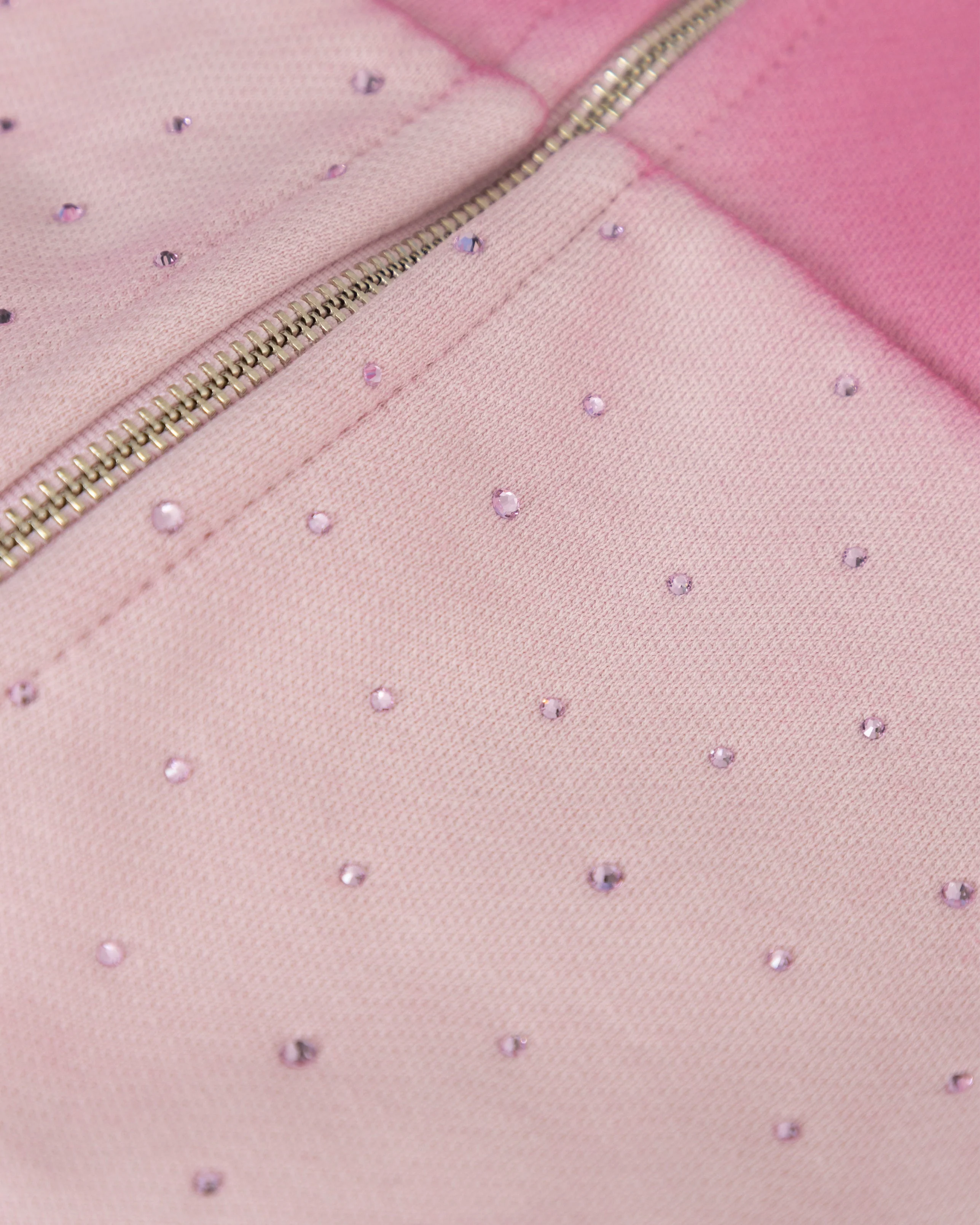 Holy State UNDRGLD Zip Up Boxy Fit Hoodie Faded Pink - Image 6