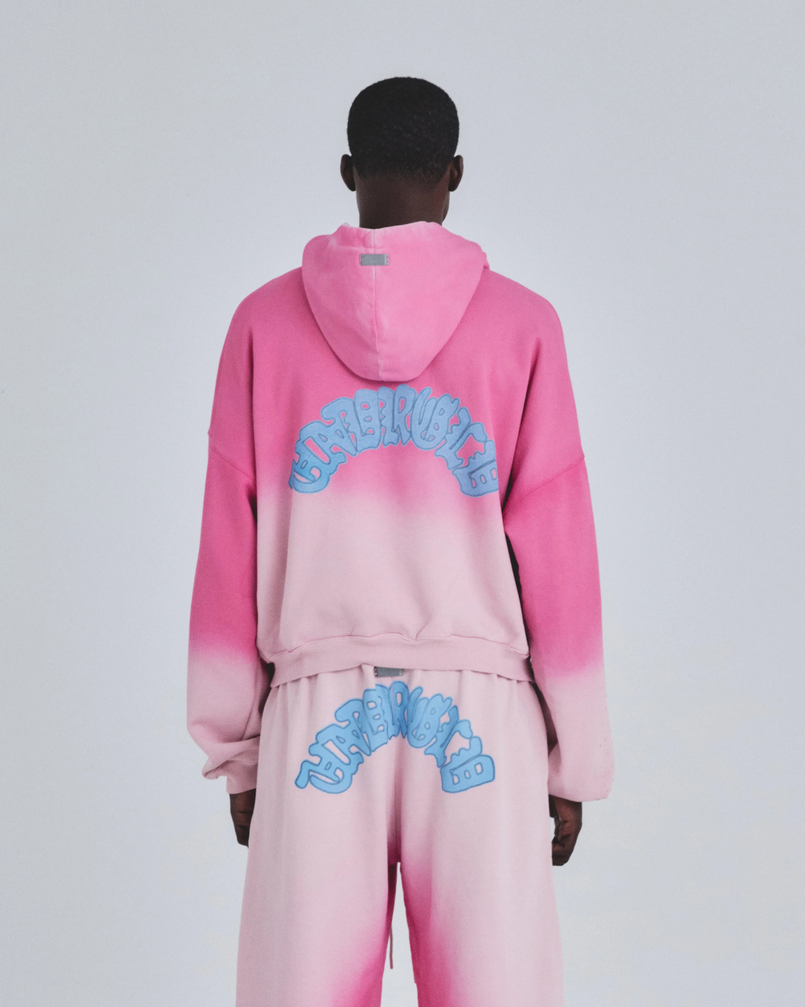 Holy State UNDRGLD Zip Up Boxy Fit Hoodie Faded Pink - Image 7
