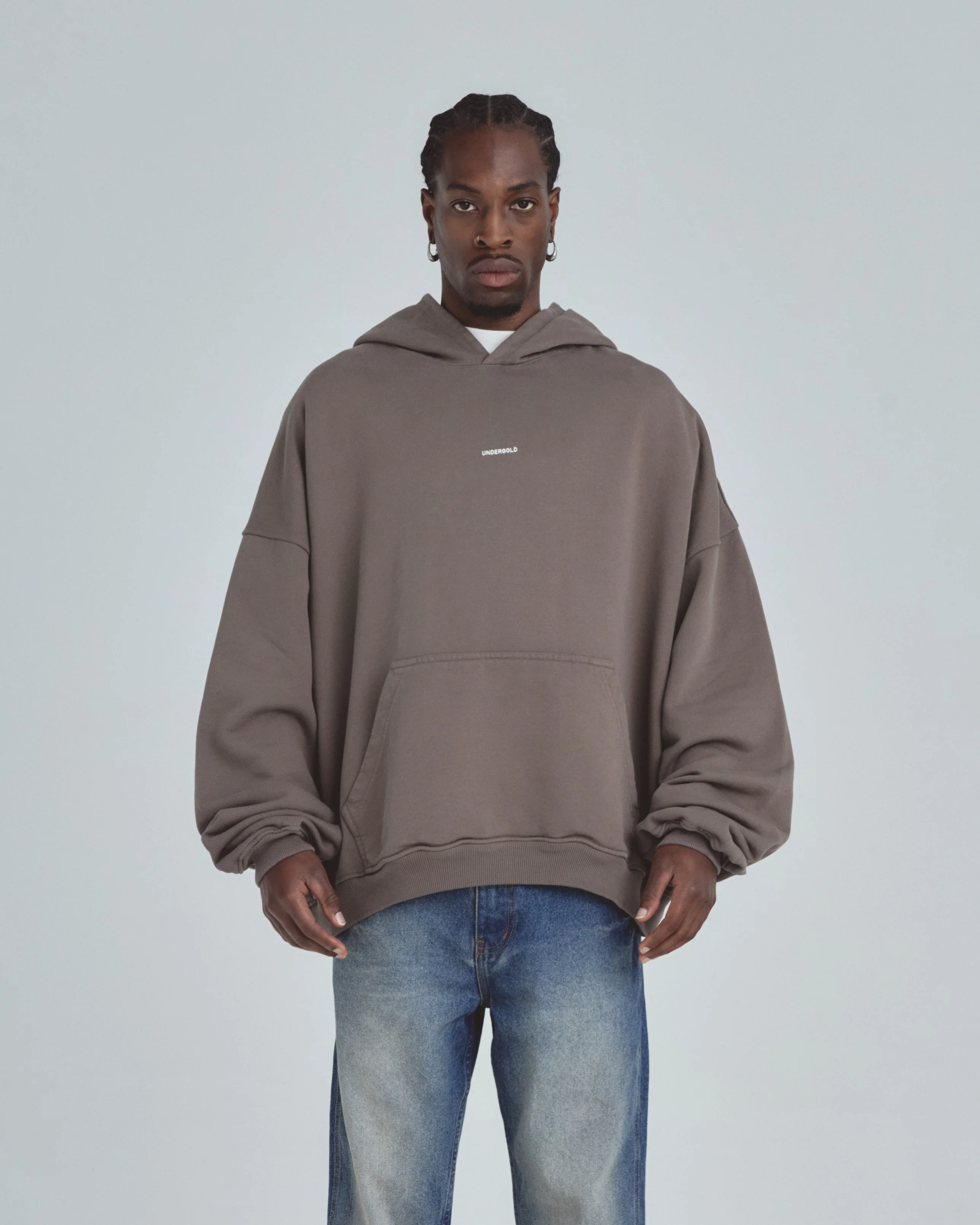 Line Basic Hoodie Brown - Image 2