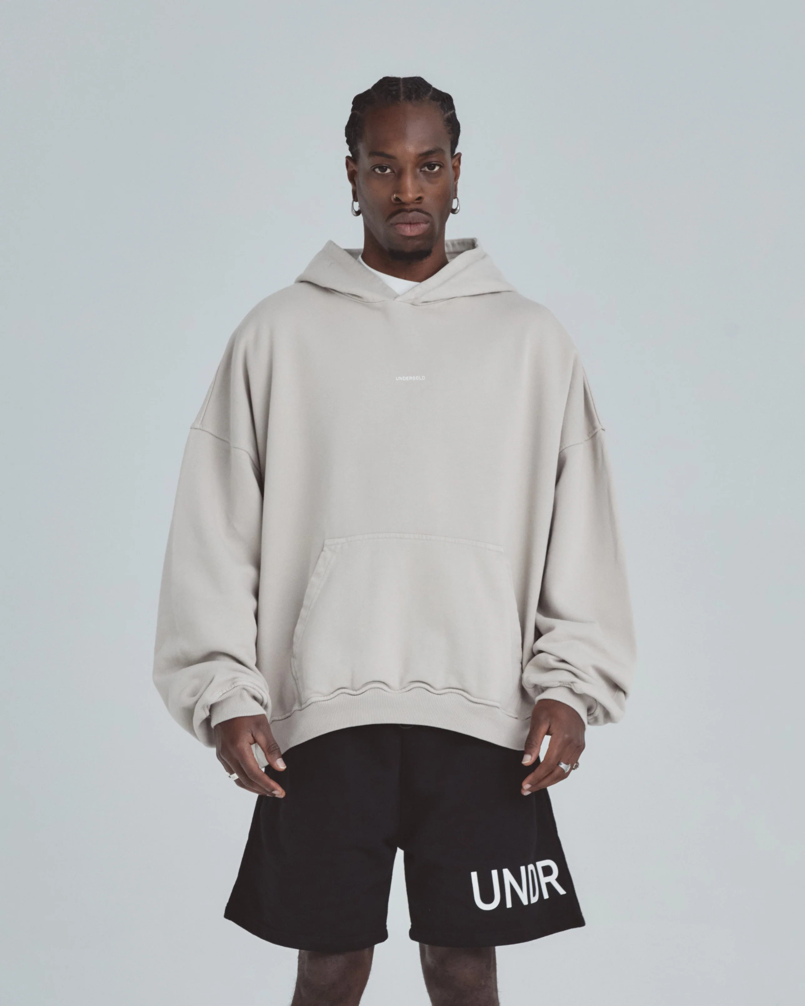 Line Basic Hoodie Light Gray - Image 8