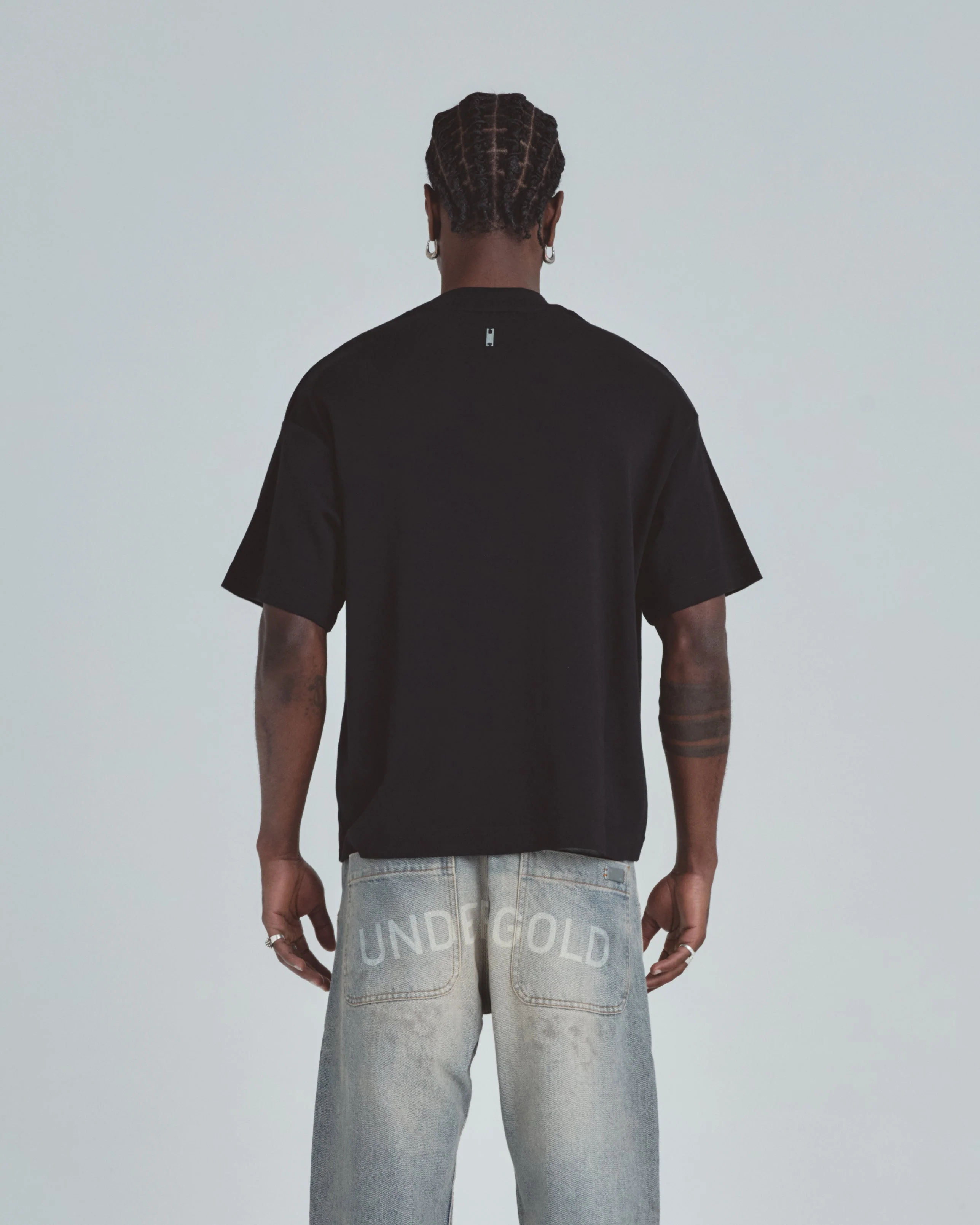Line Basic Label Boxy Fit Tshirt Black - Image 7