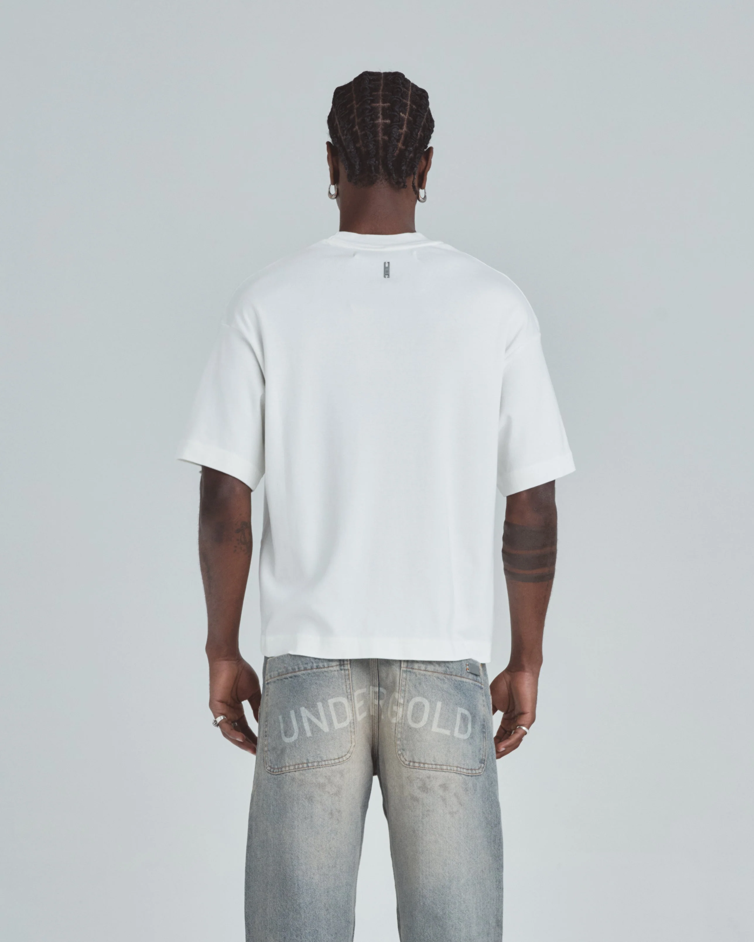 Line Basic Label Boxy Fit Tshirt White - Image 7