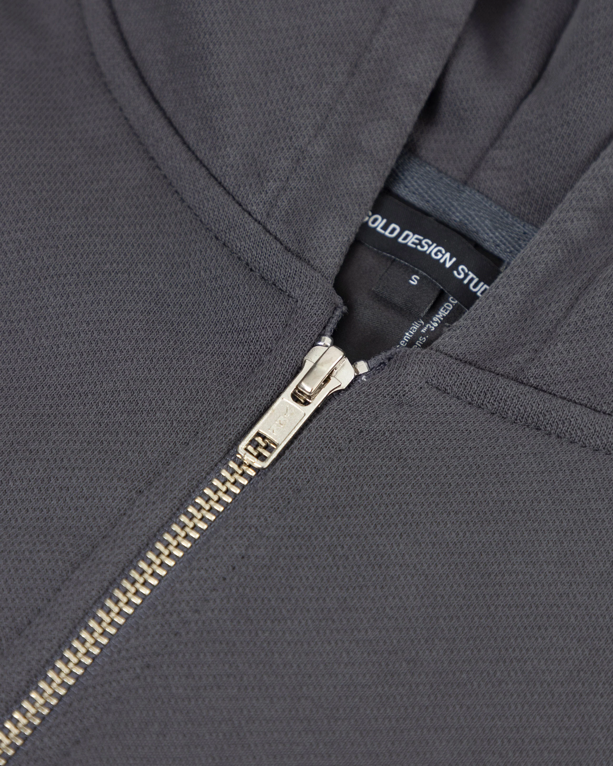 Line Basic Slim Fit Zip Up Cropped Hoodie Dark Gray - Image 5