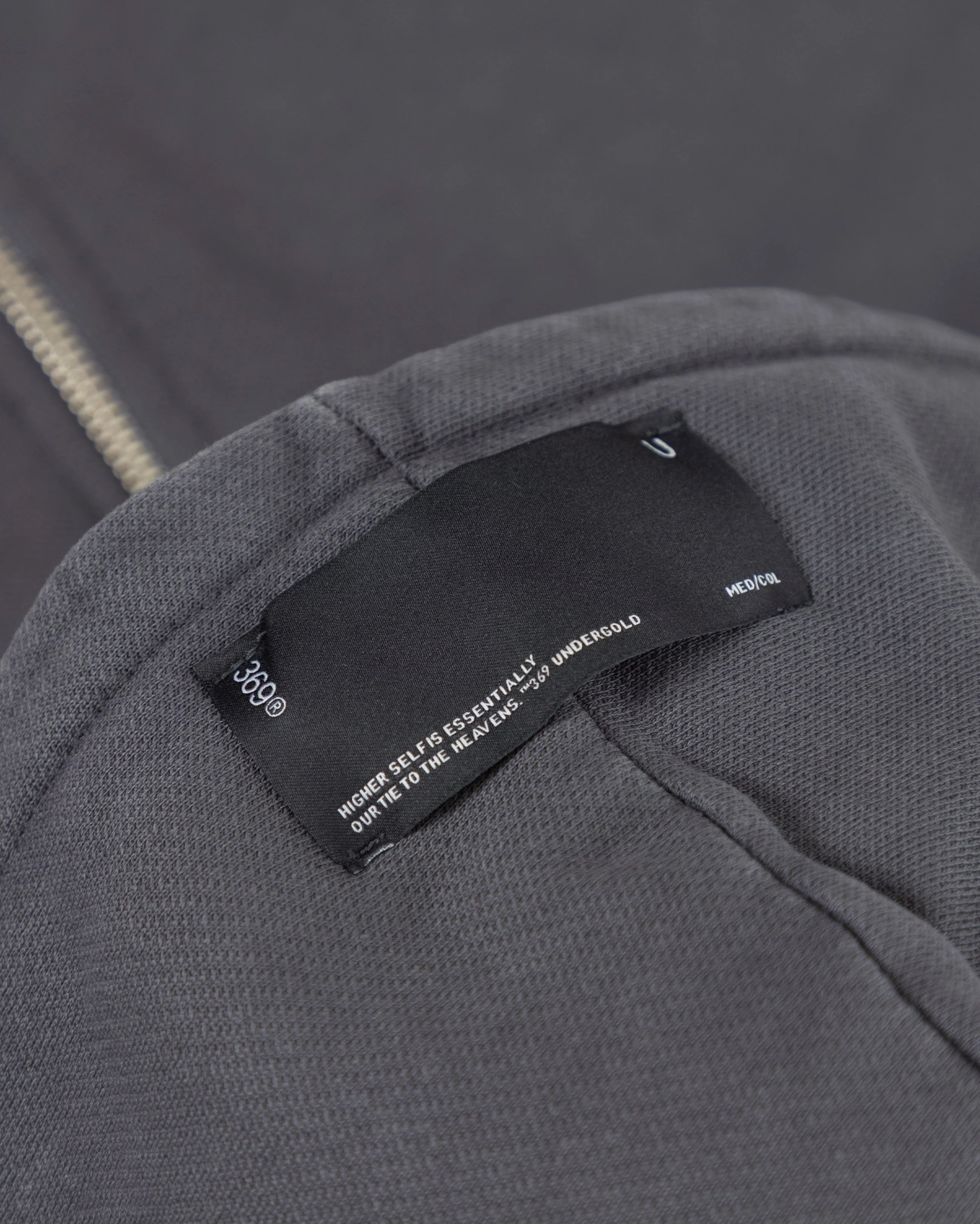 Line Basic Slim Fit Zip Up Cropped Hoodie Dark Gray - Image 6
