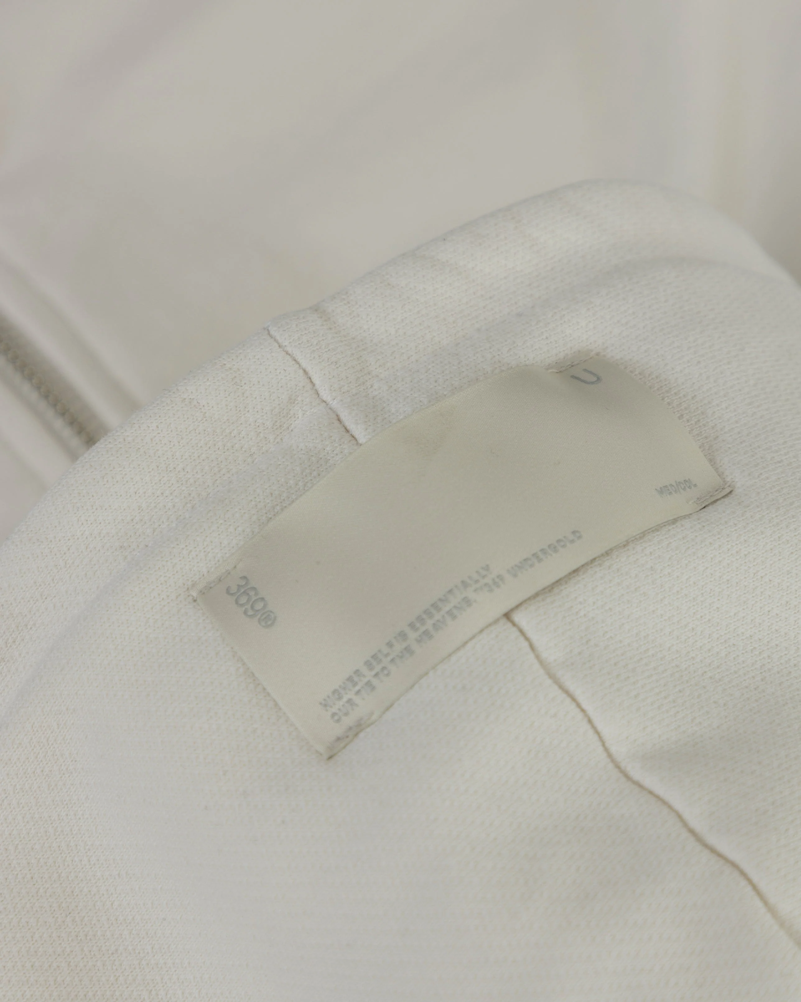 Line Basic Slim Fit Zip Up Cropped Hoodie White - Image 6